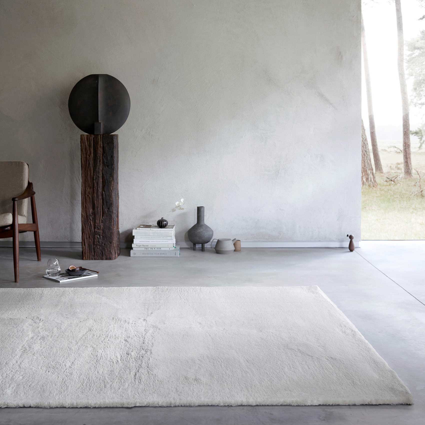 Teppich Beige Grau flauschig und weich 