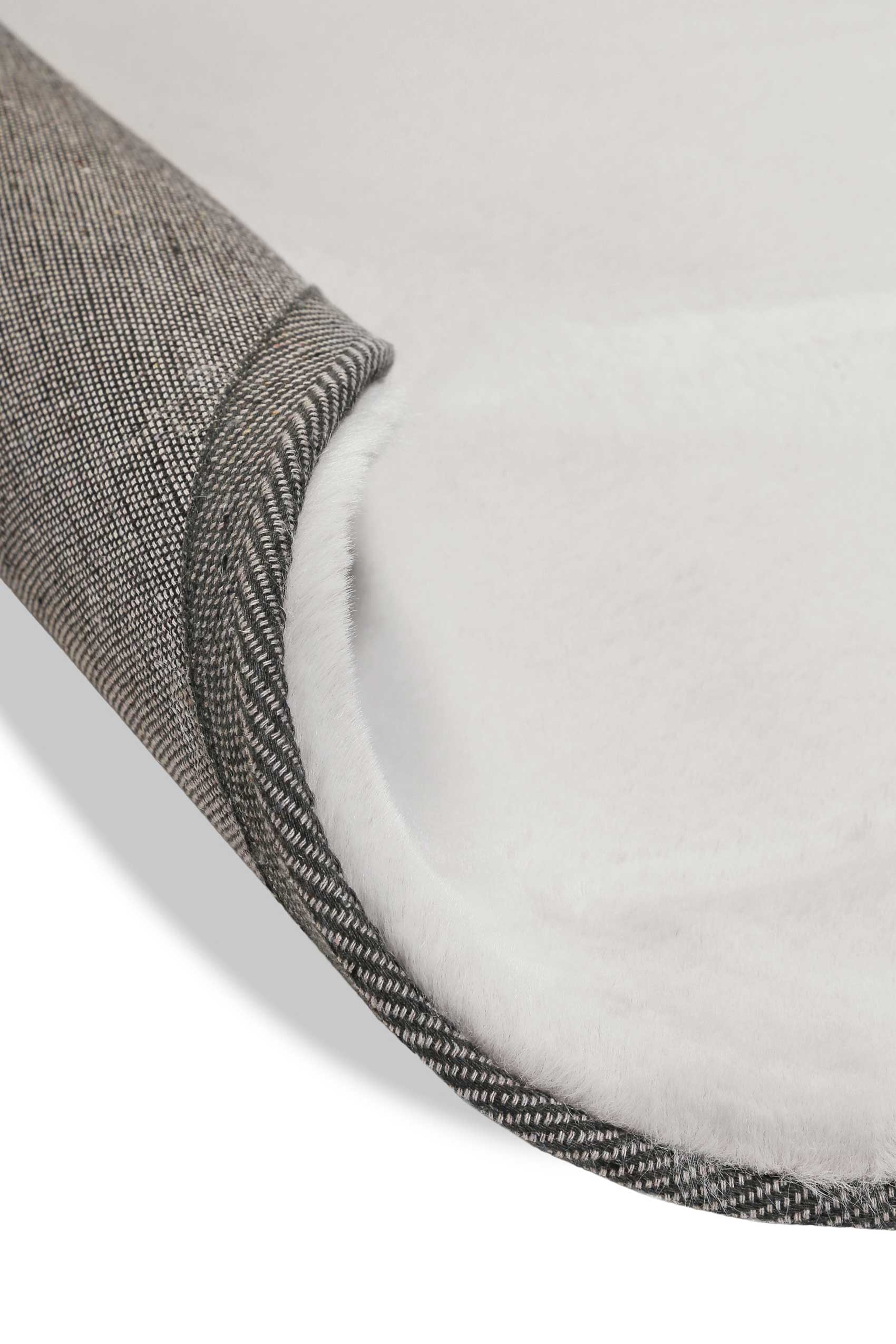 Teppich Rund Beige Grau flauschig und weich » Anna « WECONhome Basics - Ansicht 4