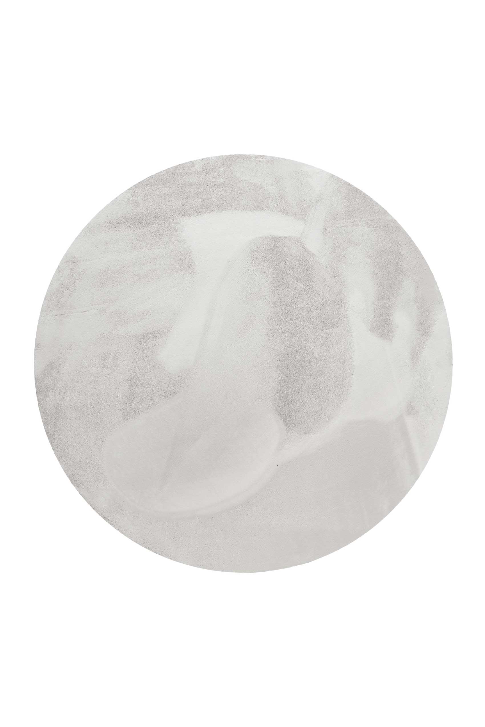 Teppich Rund Beige Grau flauschig und weich » Anna « WECONhome Basics - Ansicht 1