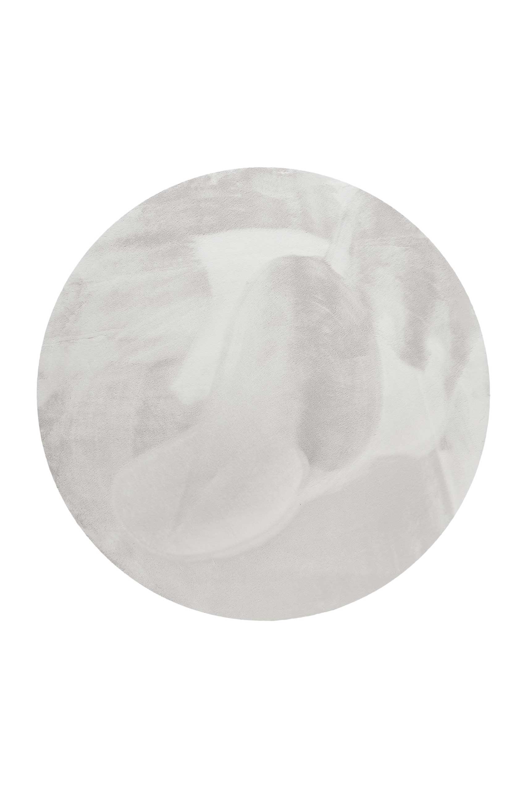 Teppich Rund Beige Grau flauschig und weich 