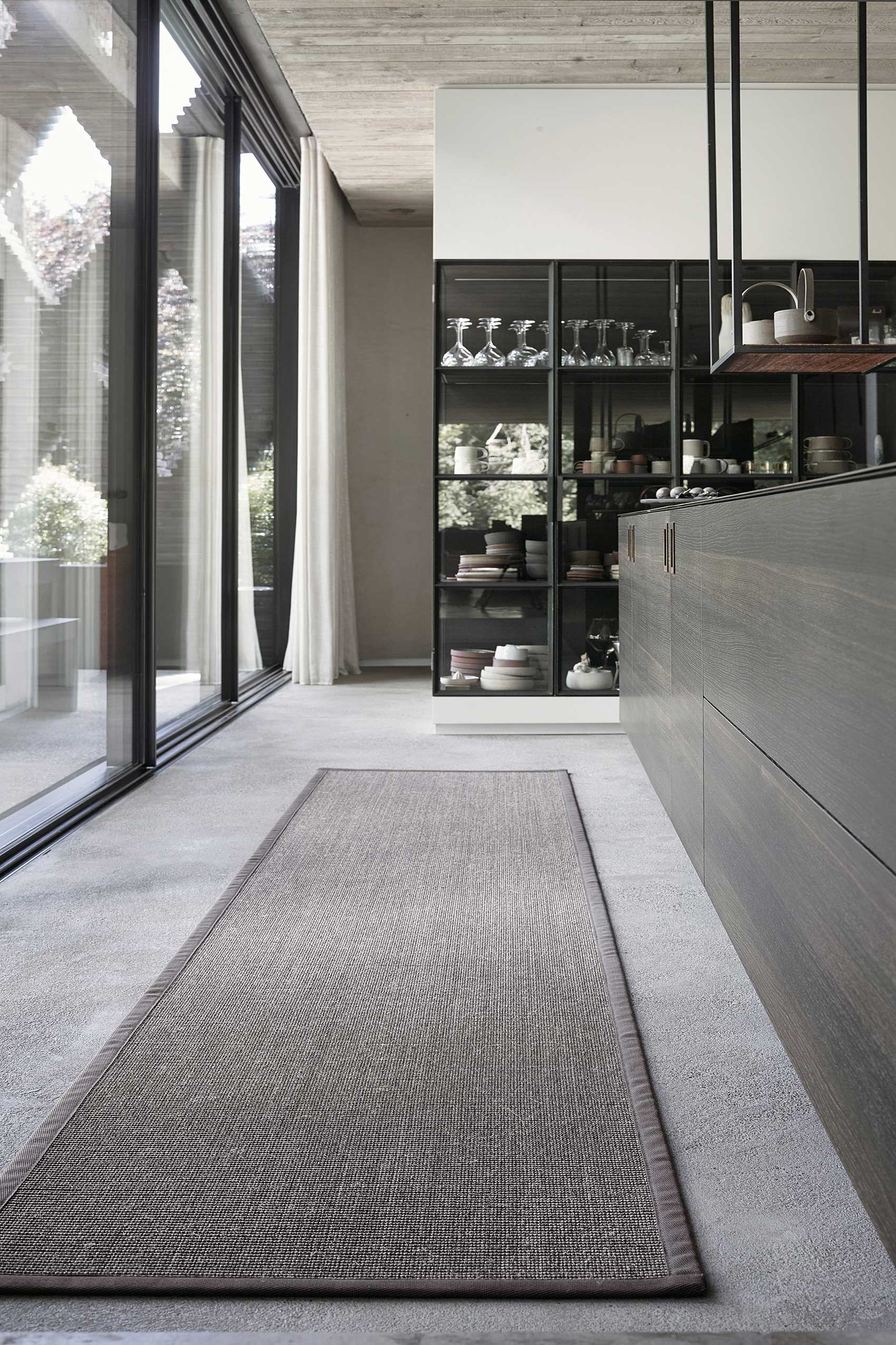 Vegan Teppich Natur Grau aus Sisal 