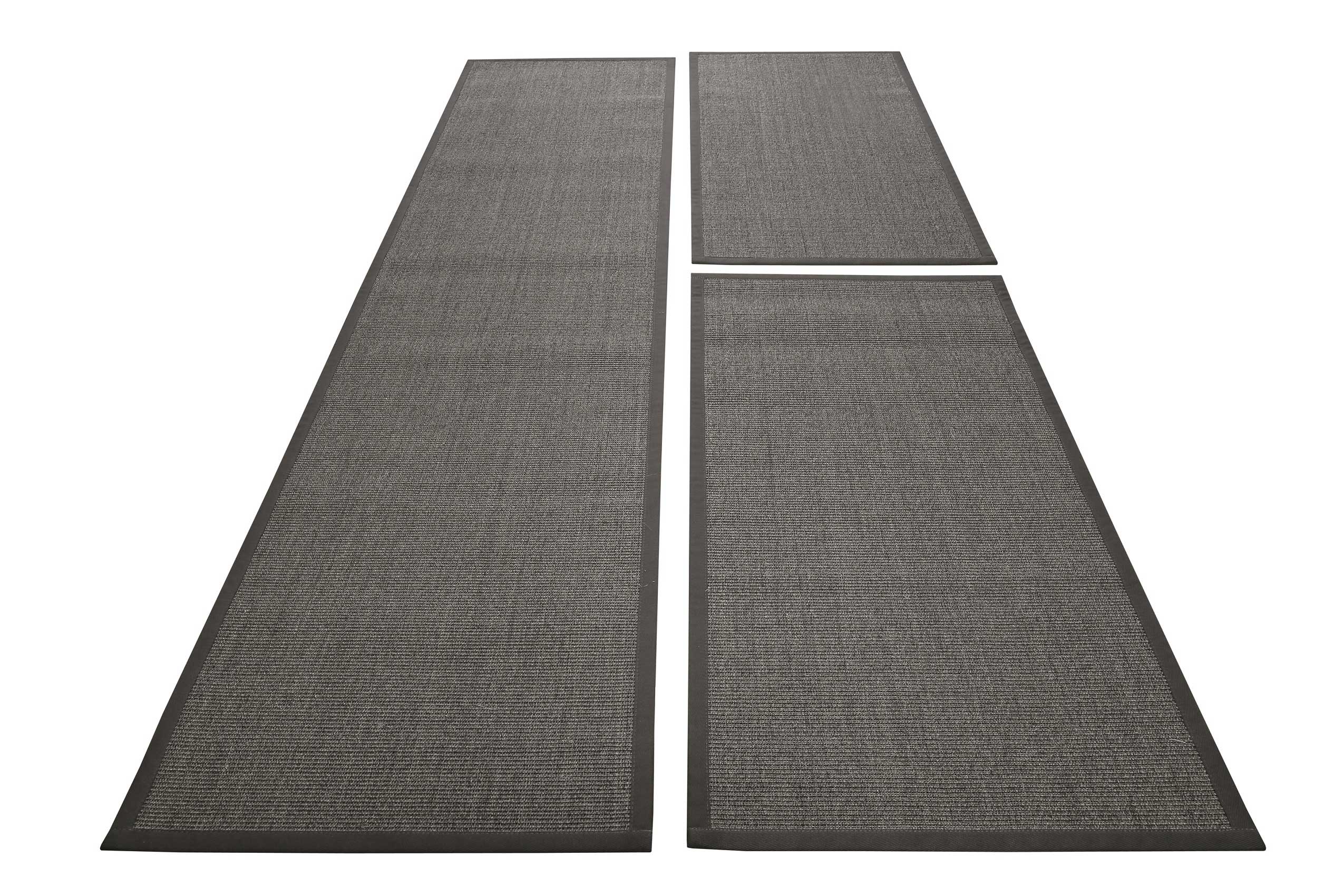 Vegan Teppich Natur Grau aus Sisal 