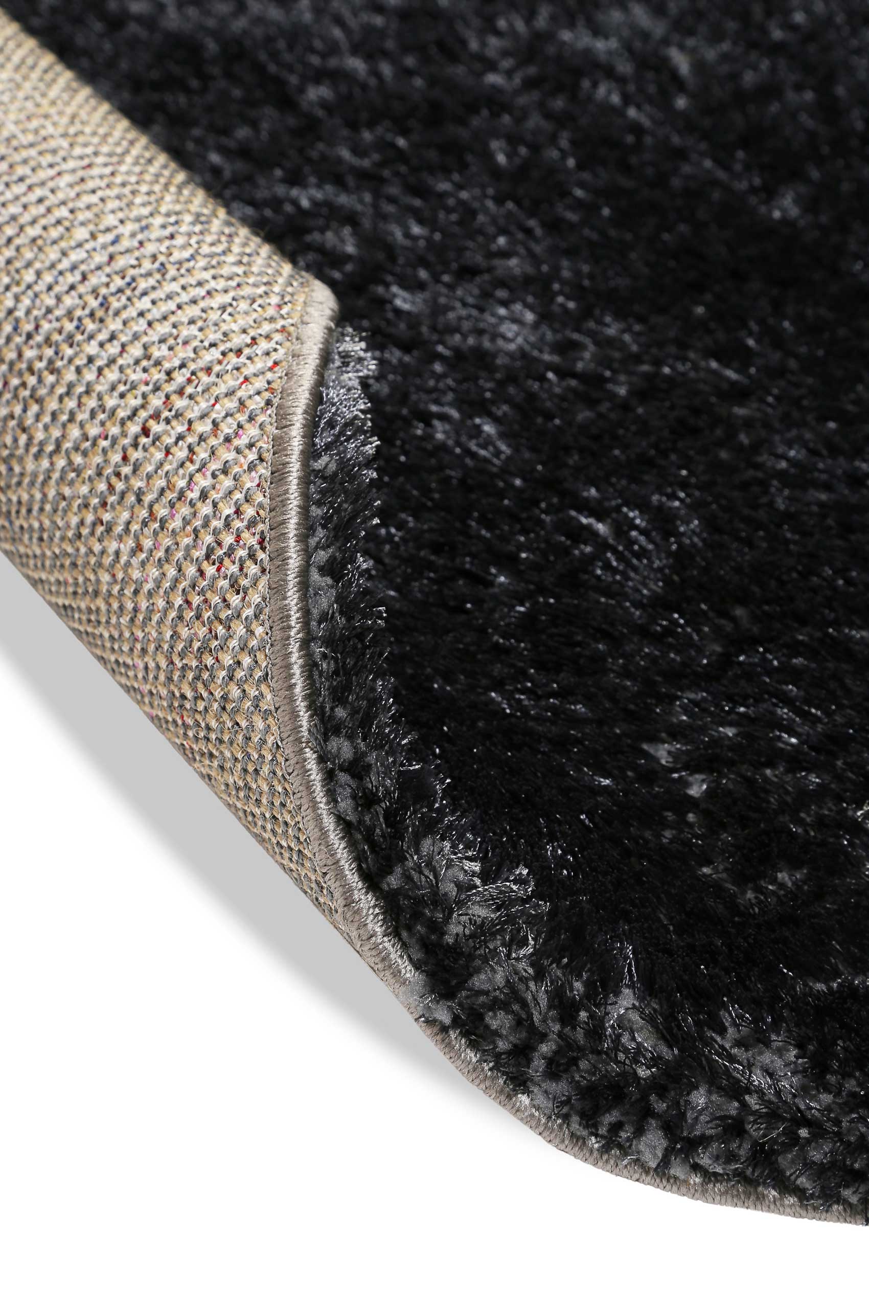 Teppich Rund Anthrazit Hochflor » Ella « WECONhome Basics - Ansicht 4