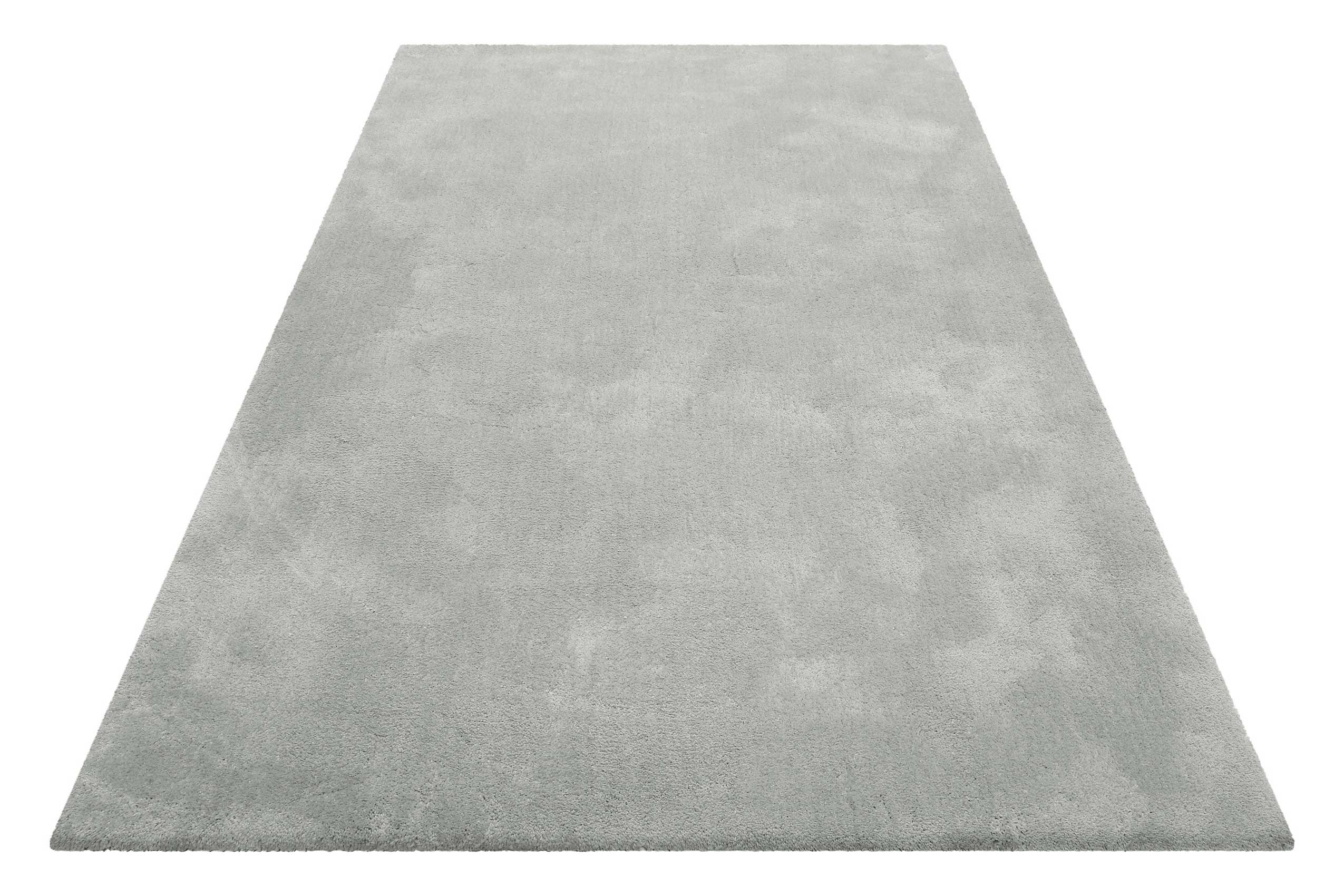 Teppich Hellgrau Hochflor 
