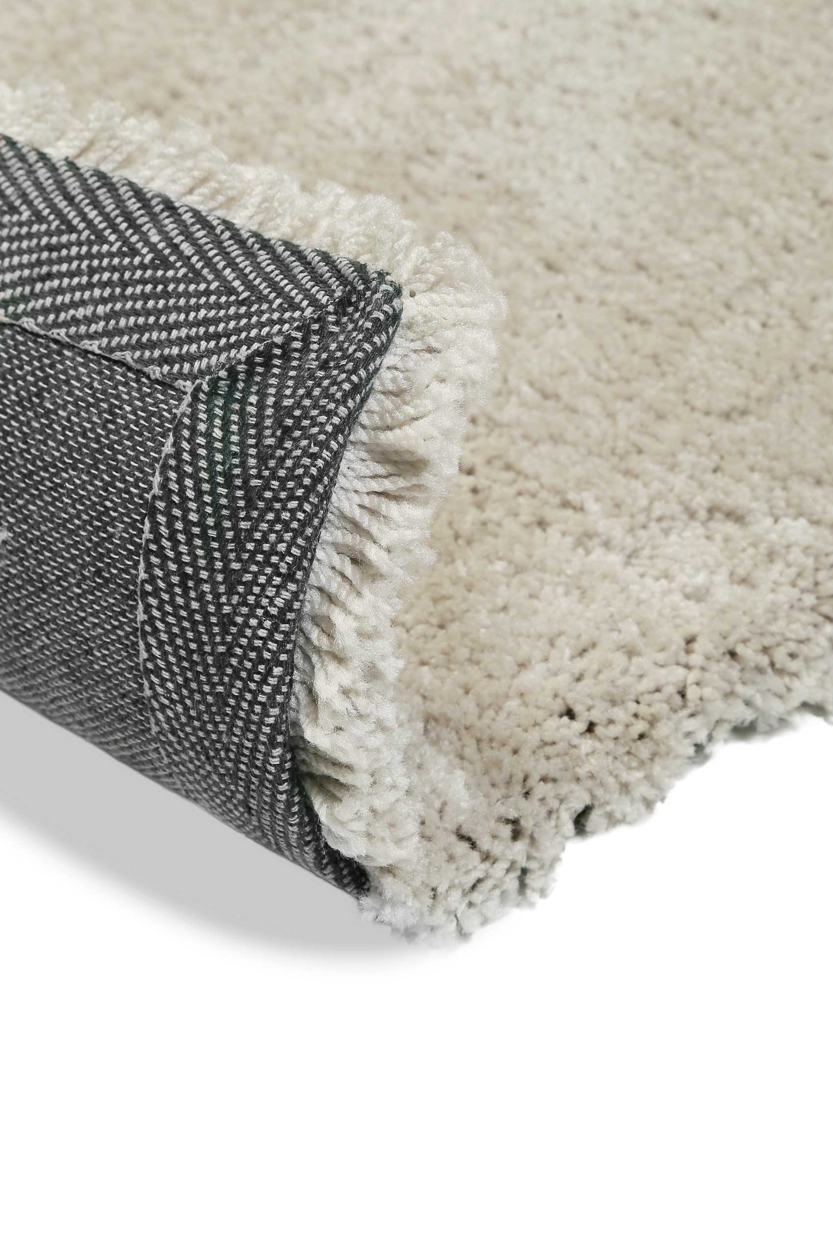 Teppich Beige Grau Hochflor 