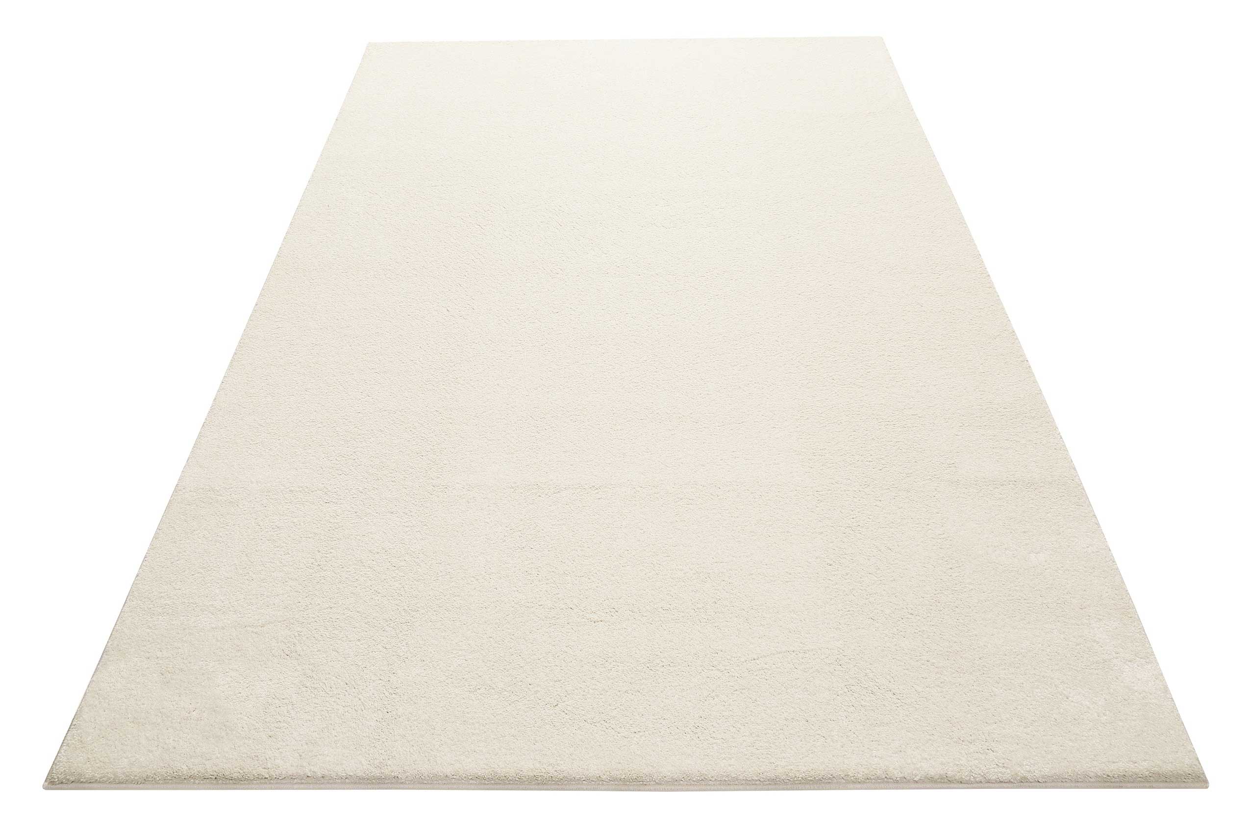 Teppich Weiß Creme Kurzflor 