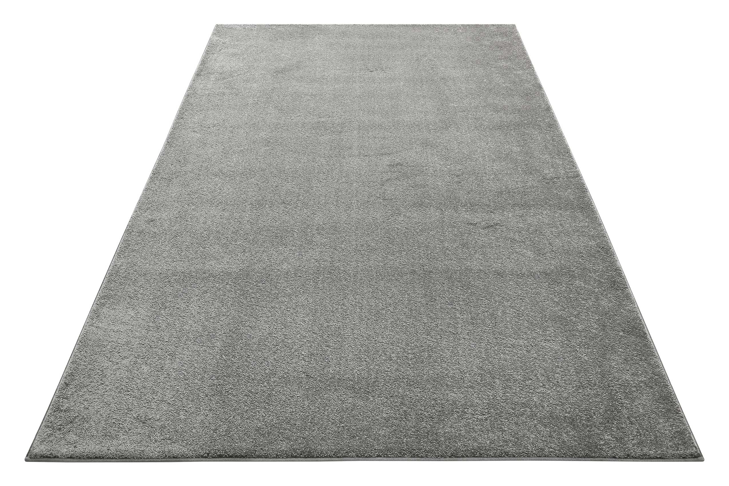 Teppich Grau Kurzflor 