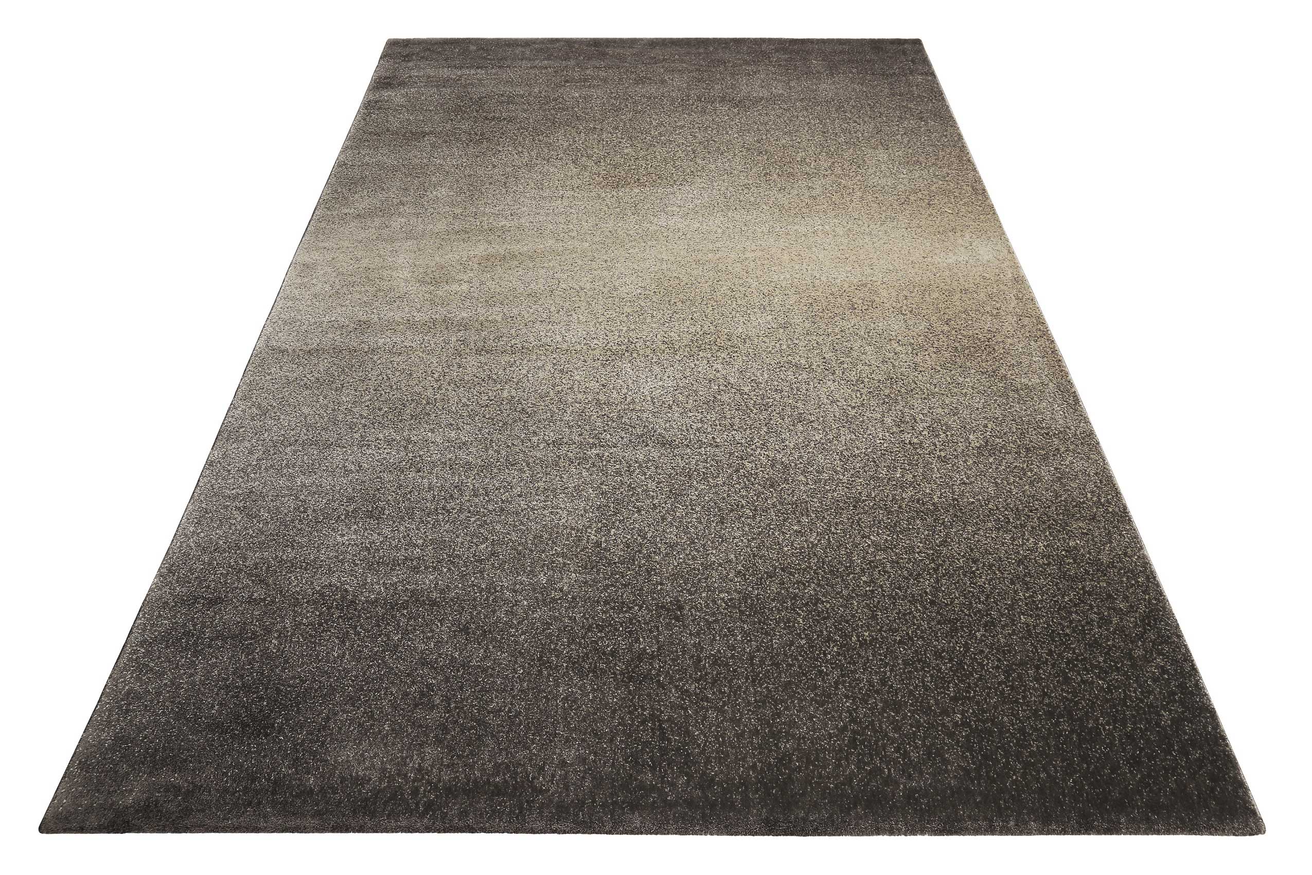Teppich Beige Braun meliert Kurzflor 