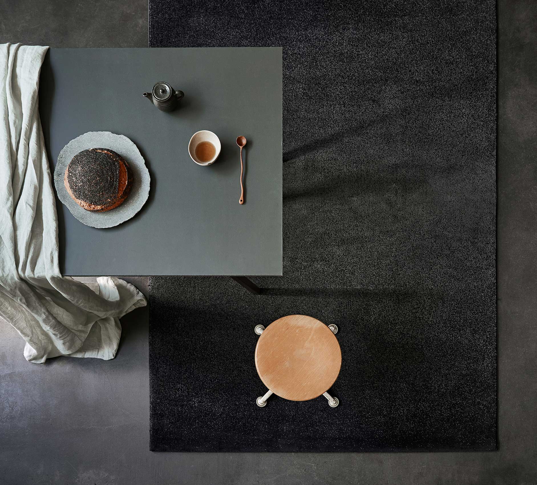 Teppich Grau Anthrazit meliert Kurzflor » Raffael « WECONhome Basics - Ansicht 5