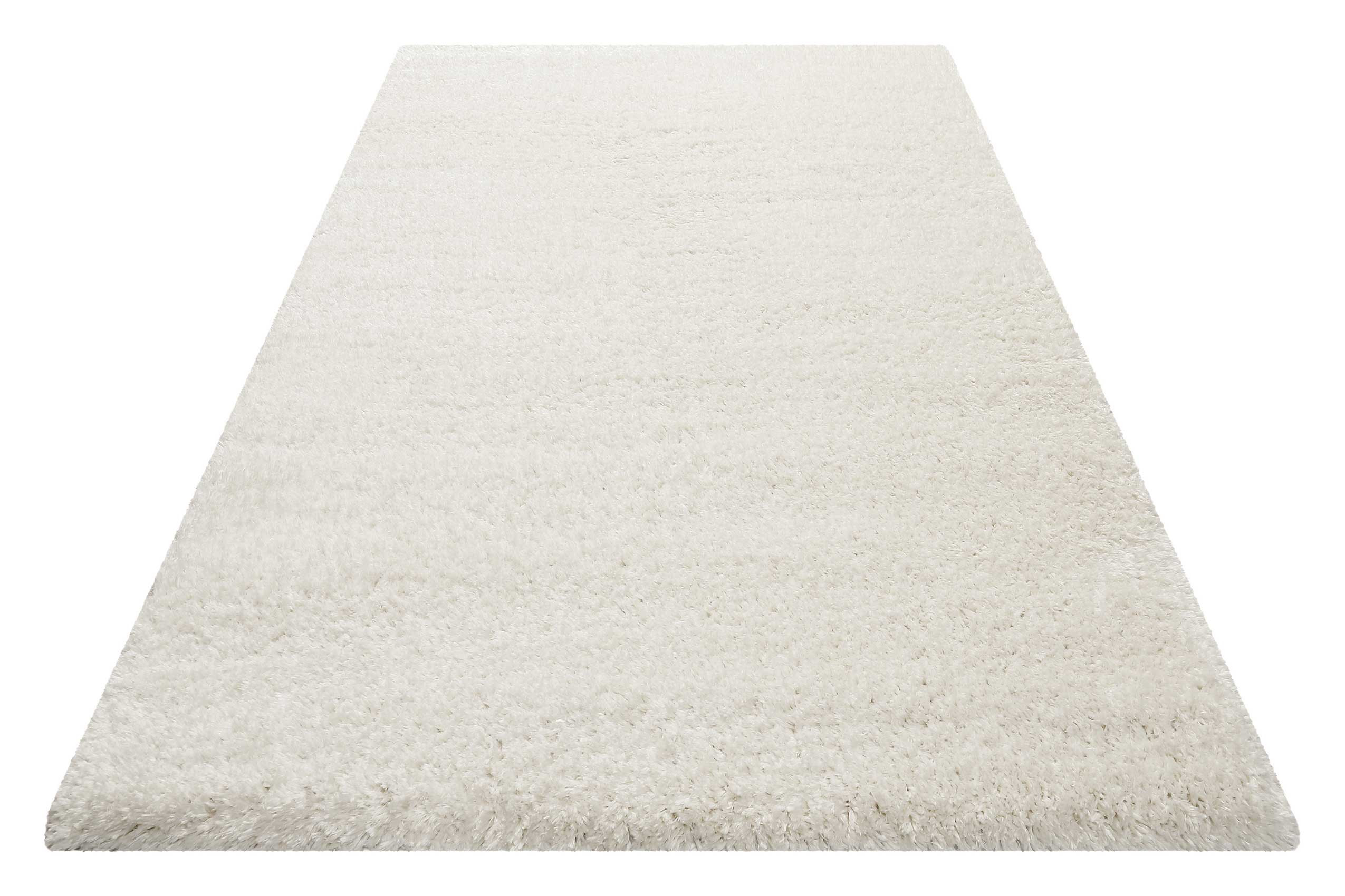 Teppich Creme Weiß Hochflor 