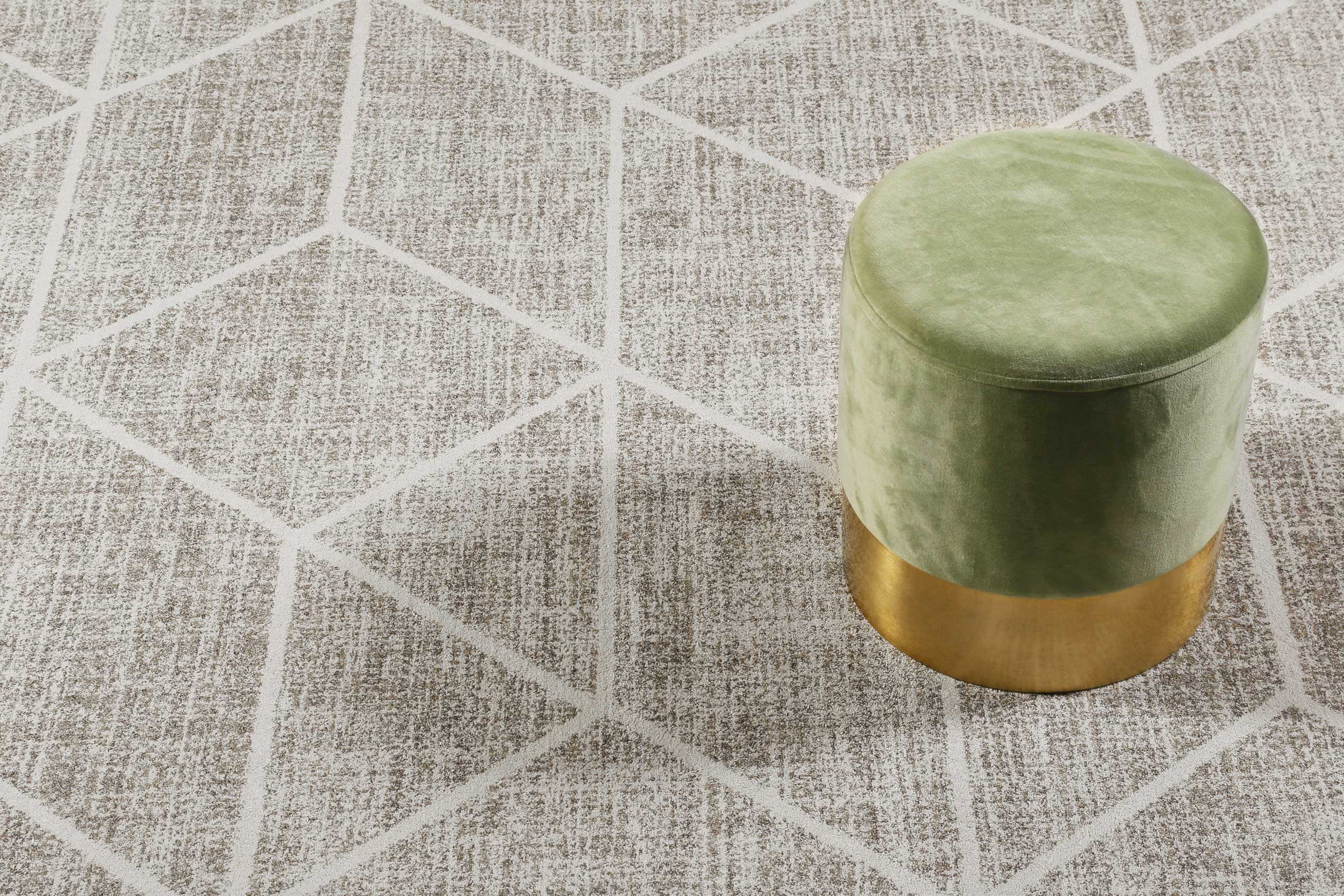 Teppich Grau Sand Kurzflor 