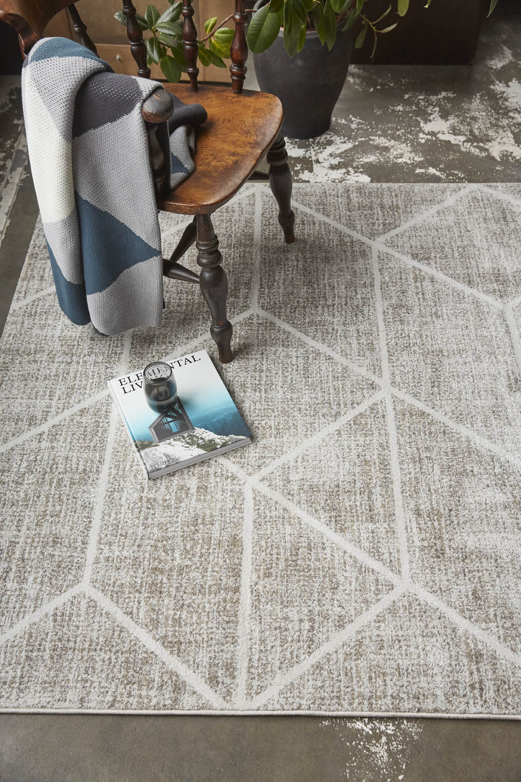 Teppich Grau Sand Kurzflor 