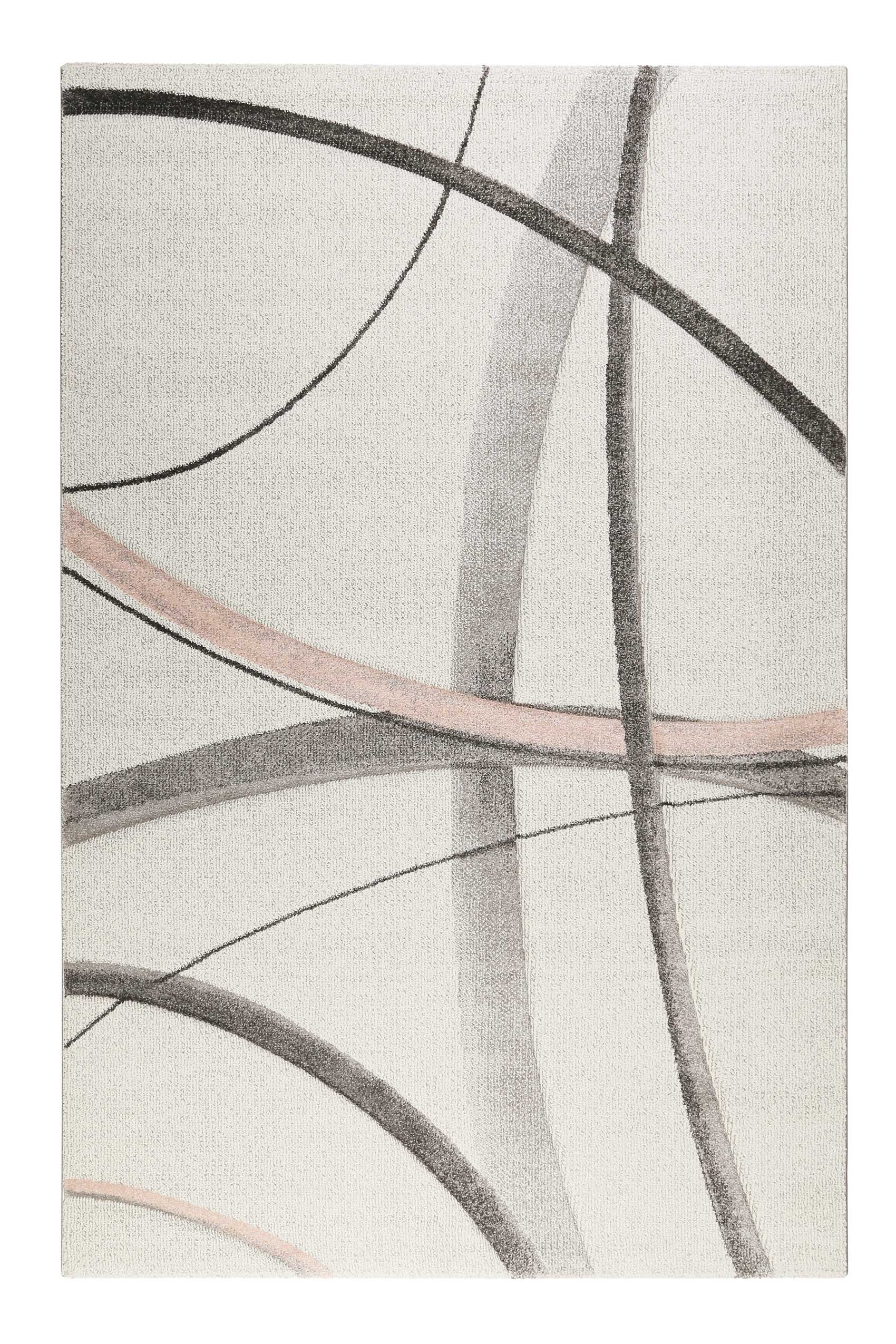 Teppich Kurzflor beige rosa 
