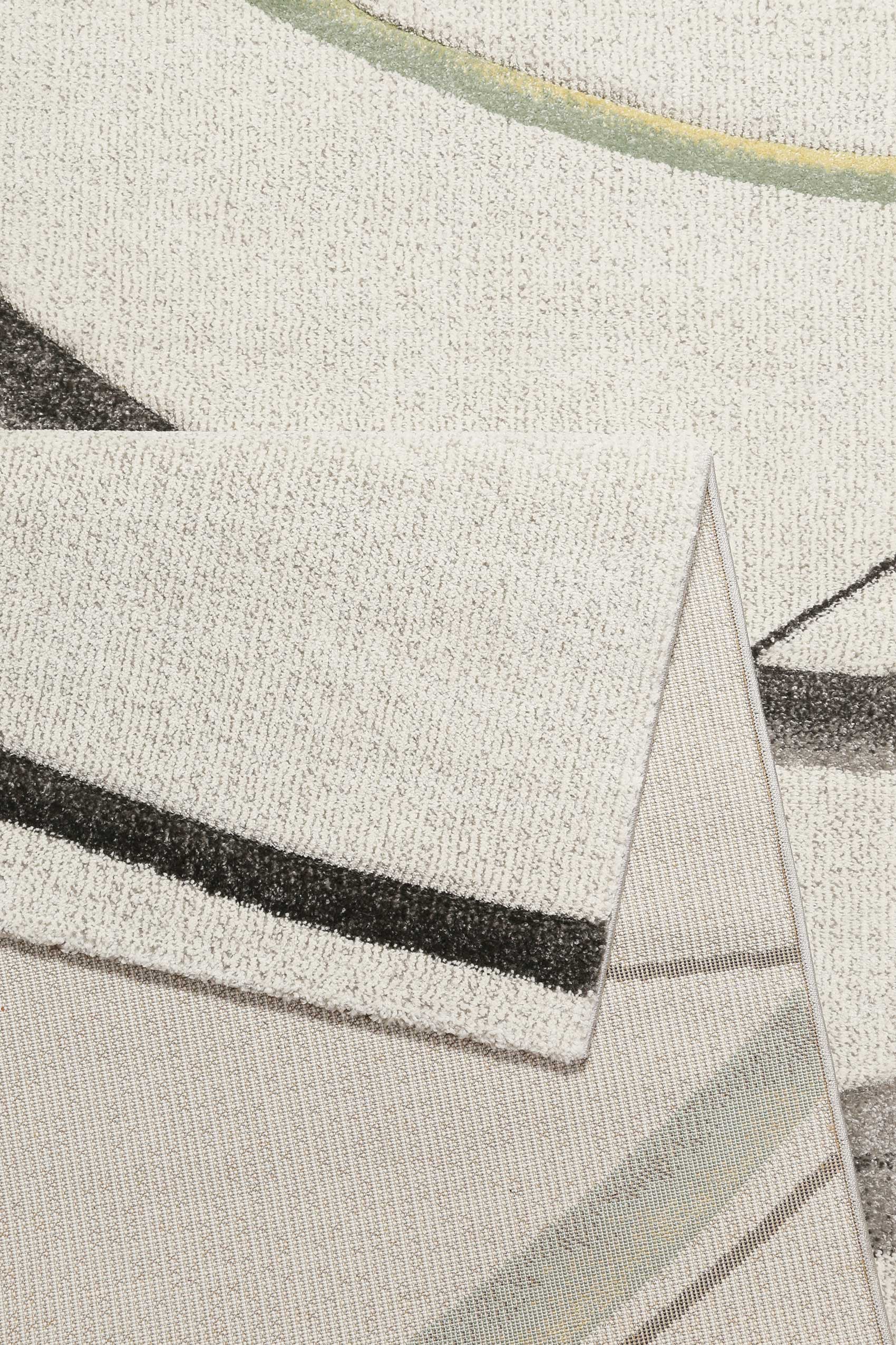 Teppich Kurzflor beige grün 