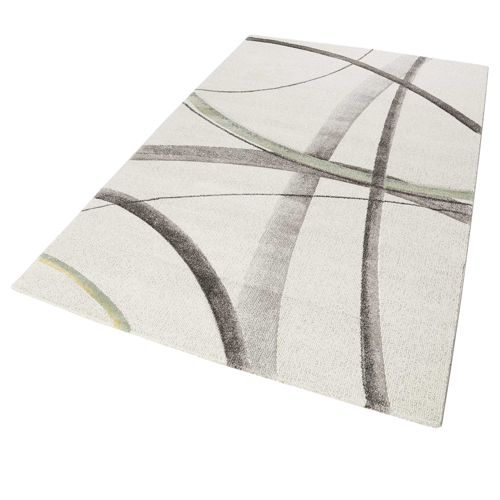 Teppich Kurzflor beige grün 