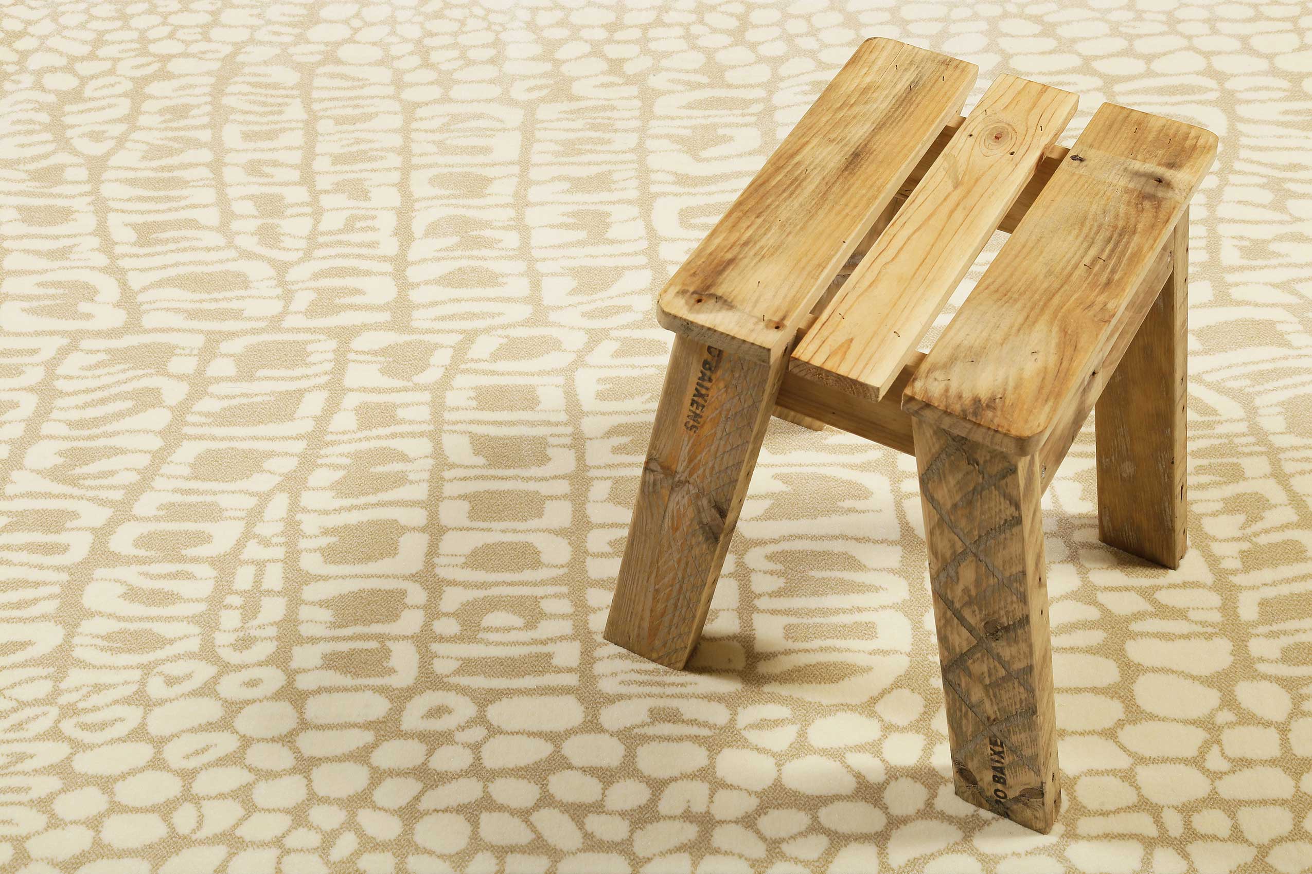 Teppich Animal Print Creme Beige 