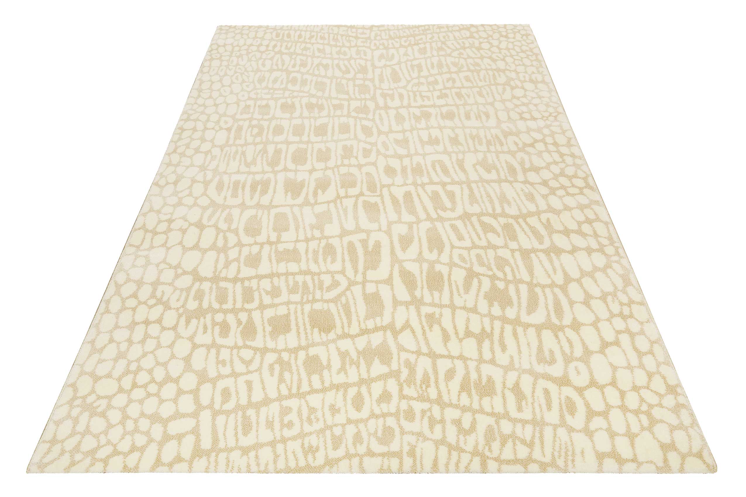 Teppich Animal Print Creme Beige 