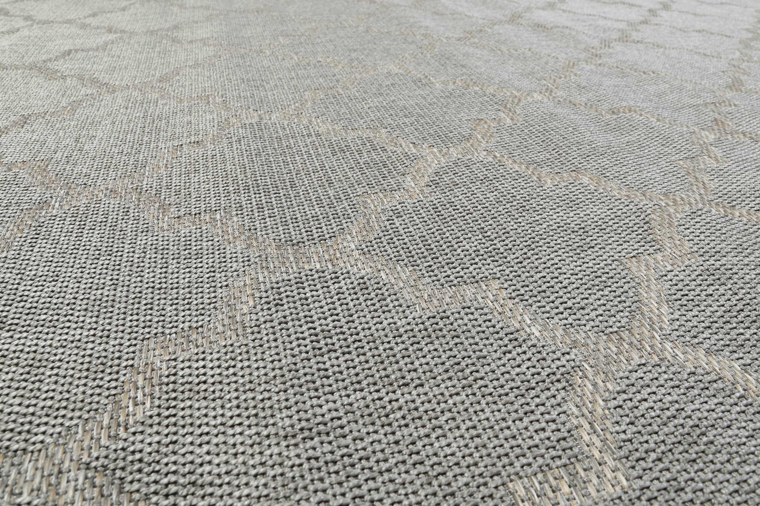 Outdoor Teppich Grau Silber 