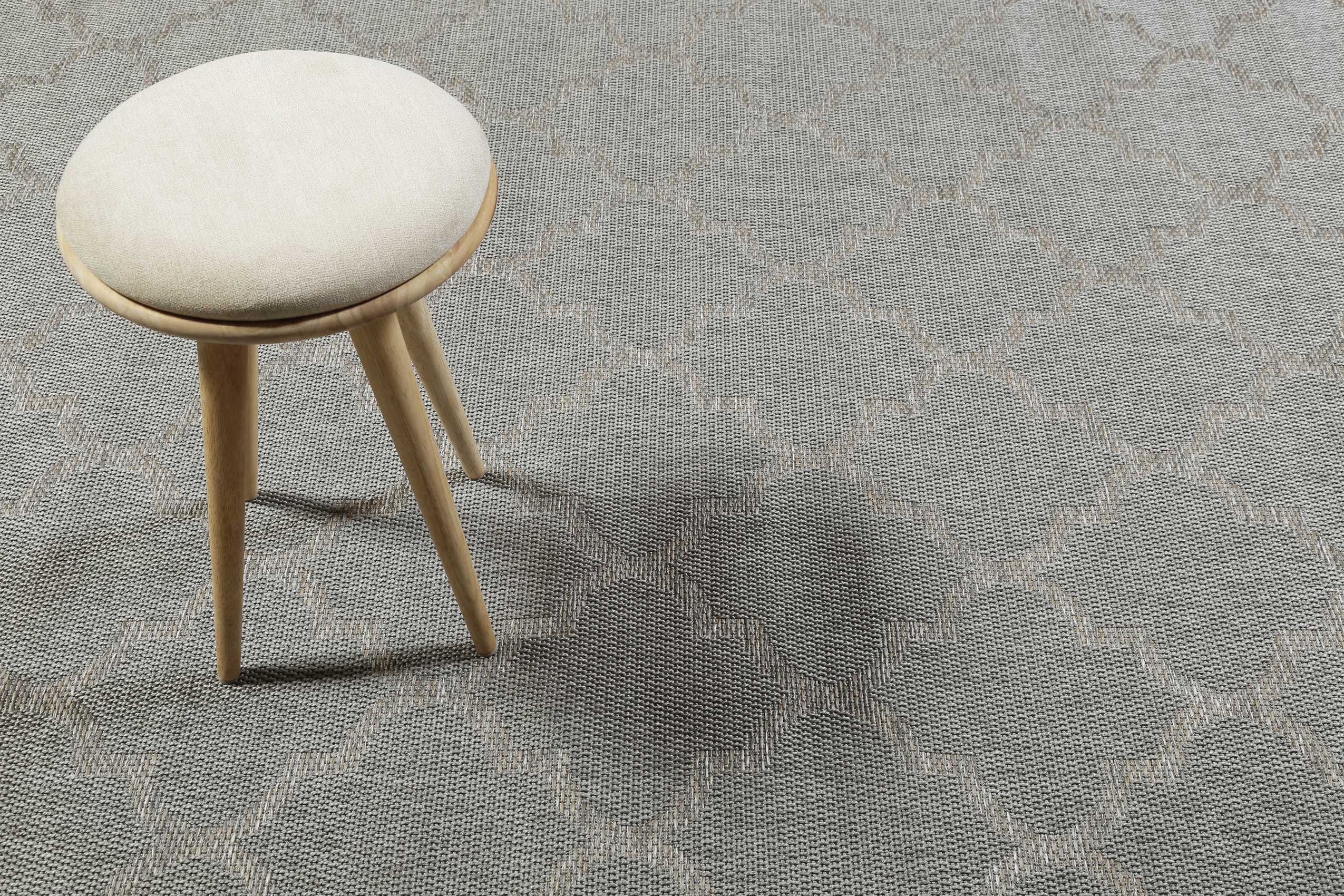 Outdoor Teppich Grau Silber 