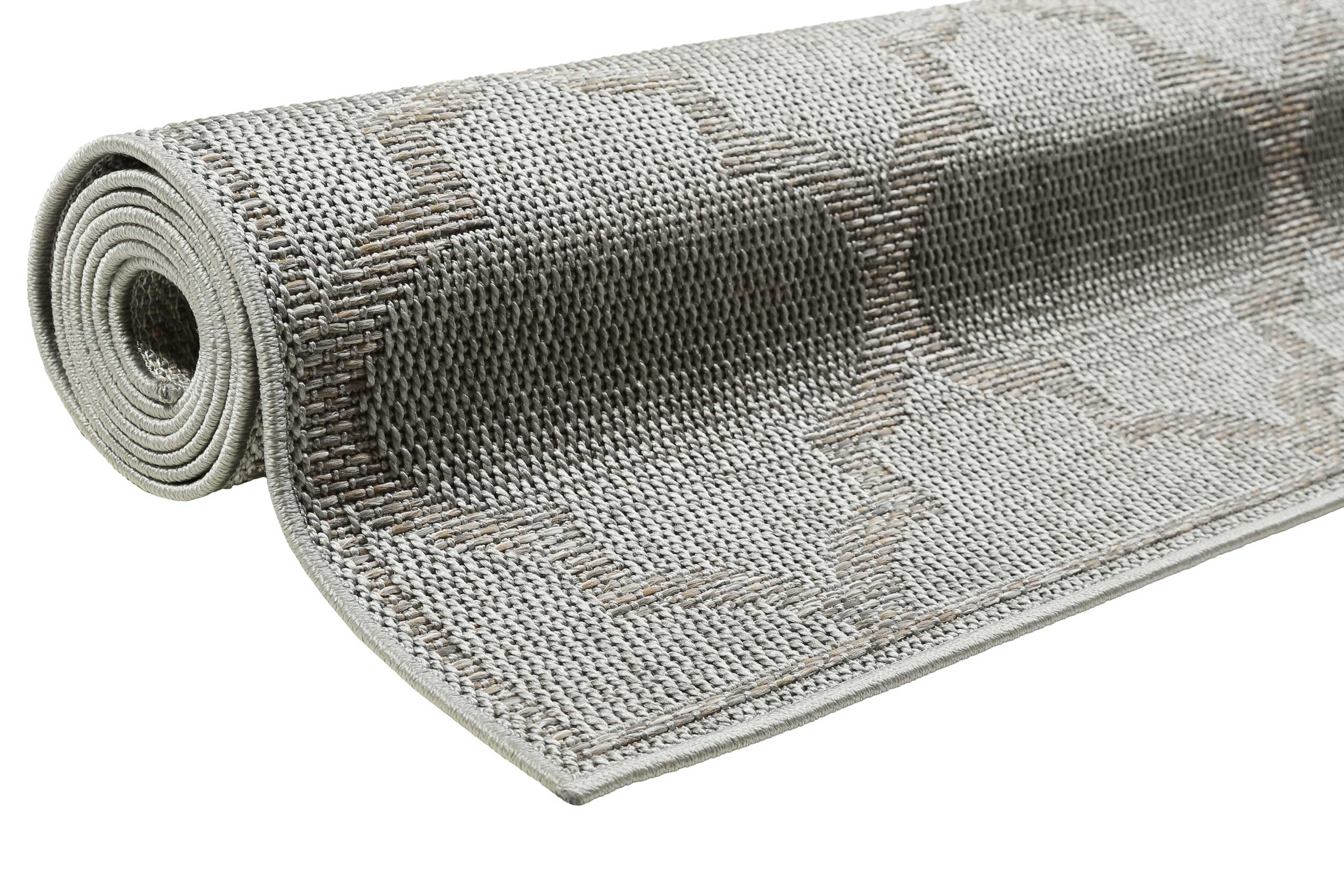 Outdoor Teppich Grau Silber 