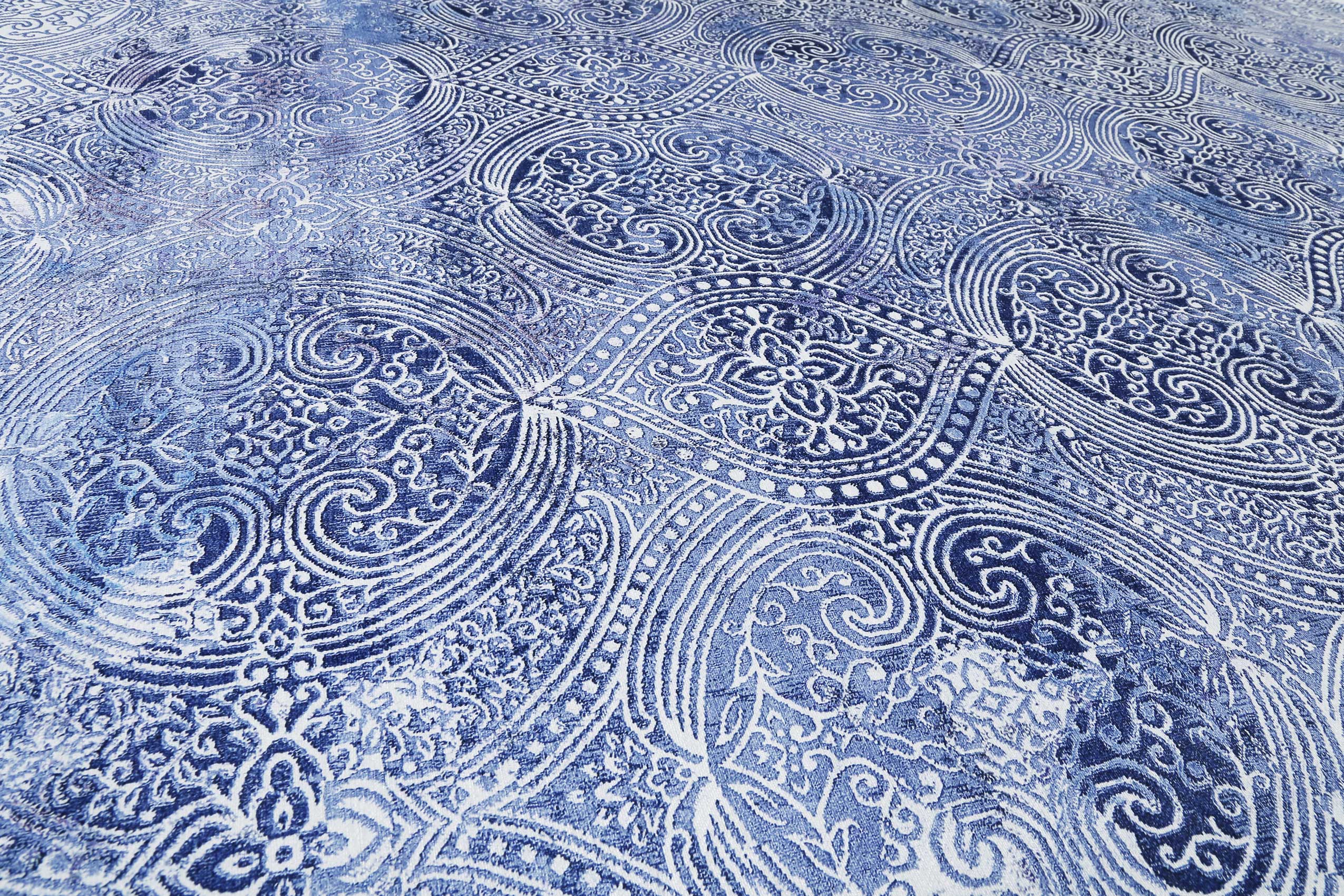 Vintage Teppich Blau Kurzflor » Grace « WECONhome - Ansicht 5