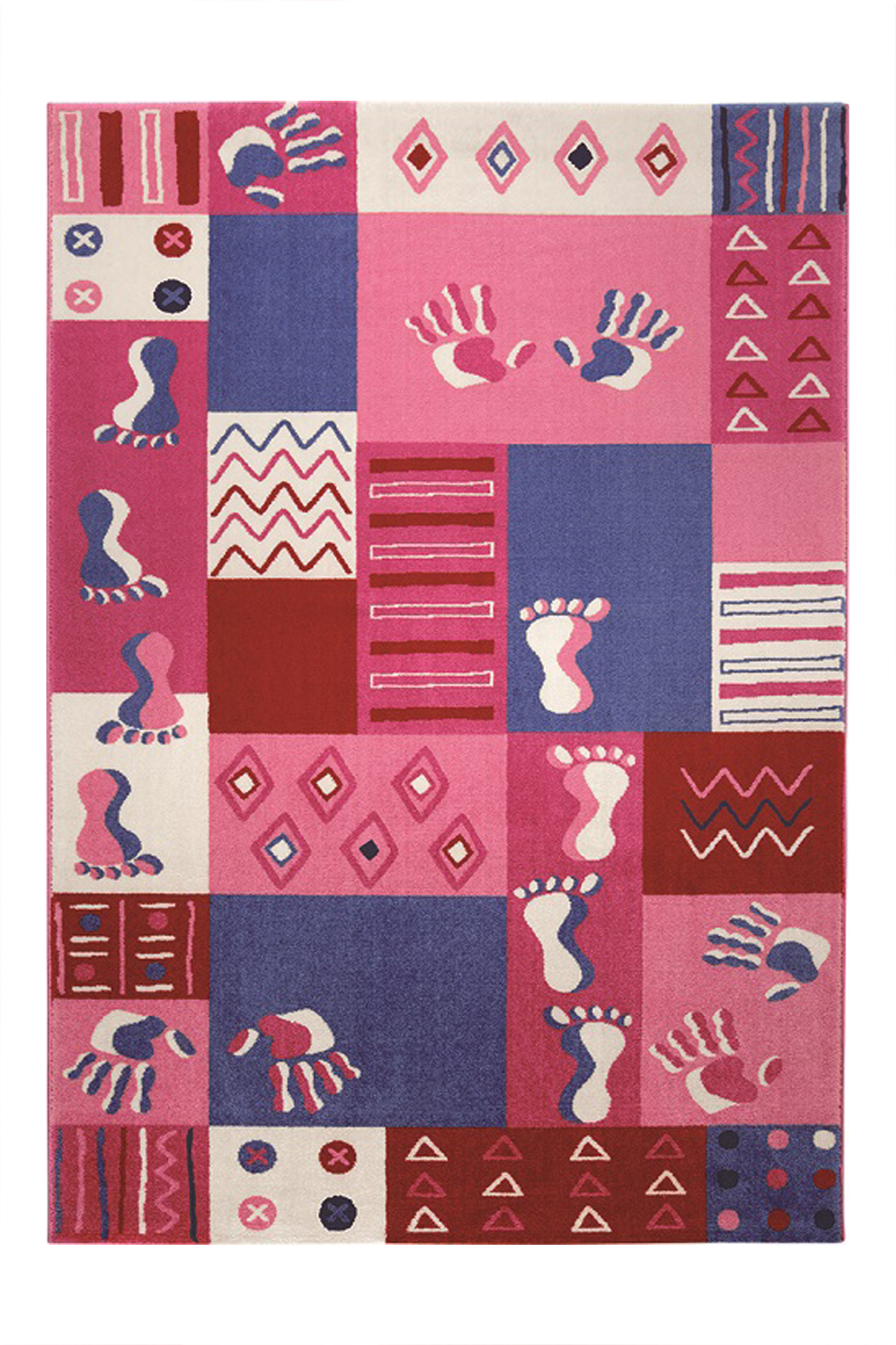 Kinderteppich Rosa » Hand&Feet « WECONhome - Ansicht 1