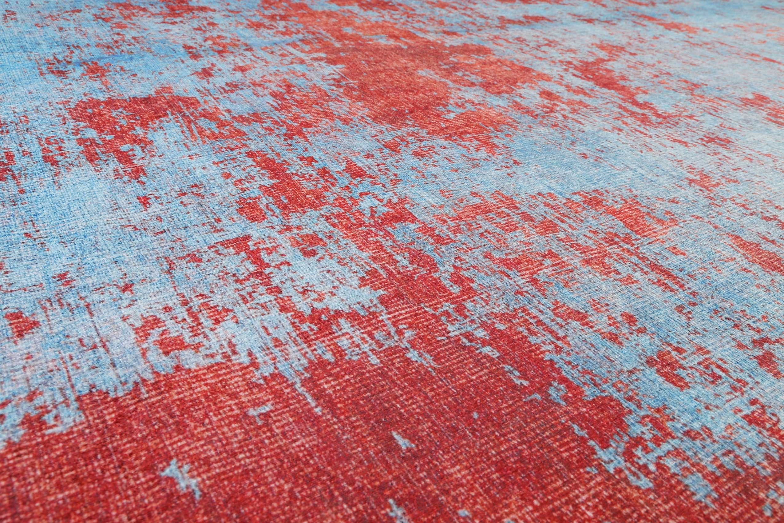 Vintage Teppich Türkis Rost Rot 