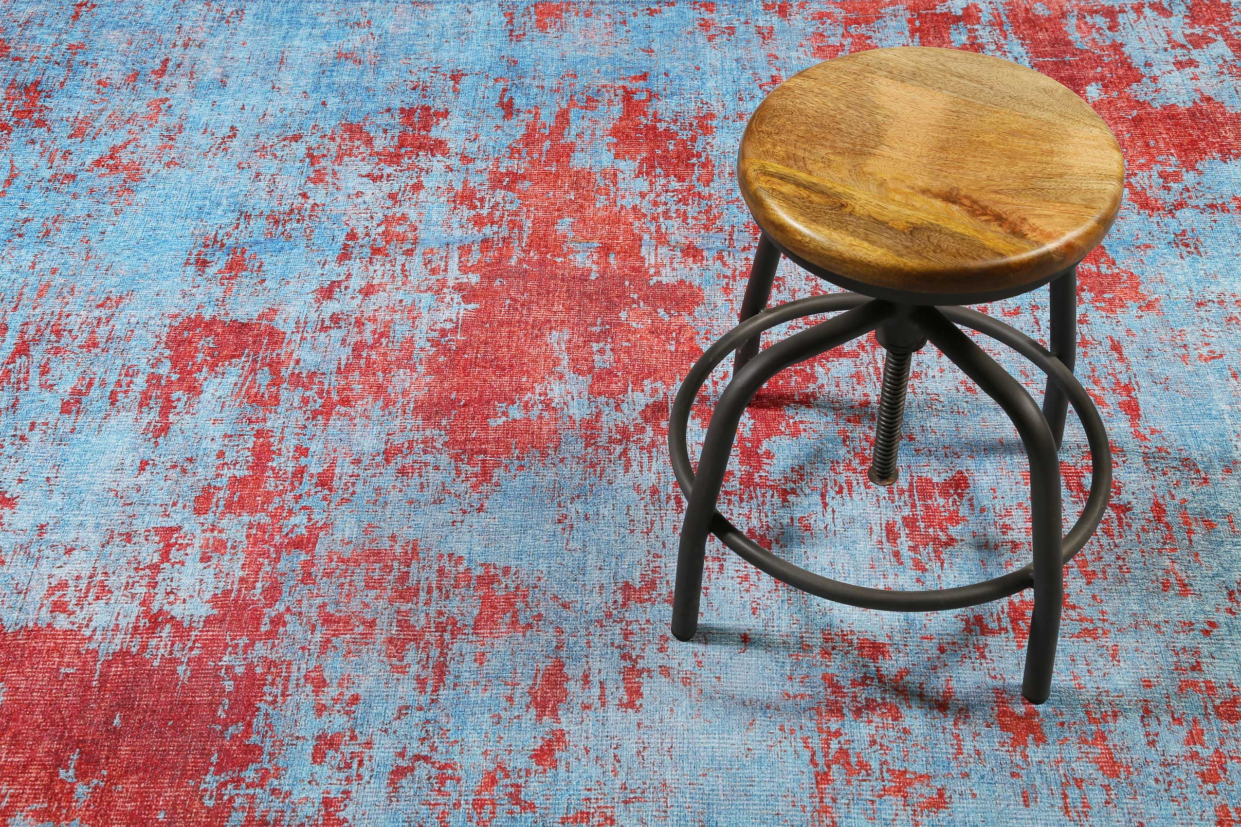 Vintage Teppich Türkis Rost Rot 