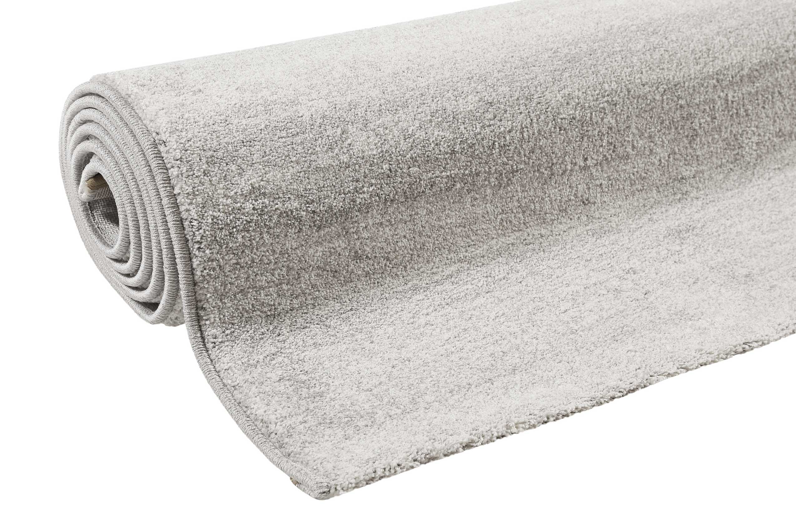 Teppich Silber Creme Kurzflor 