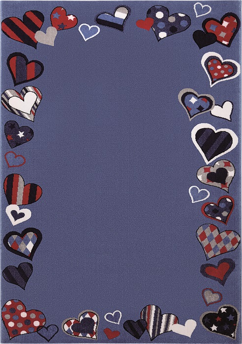 Kinderteppich Blau » Just Hearts « WECONhome - Ansicht 1