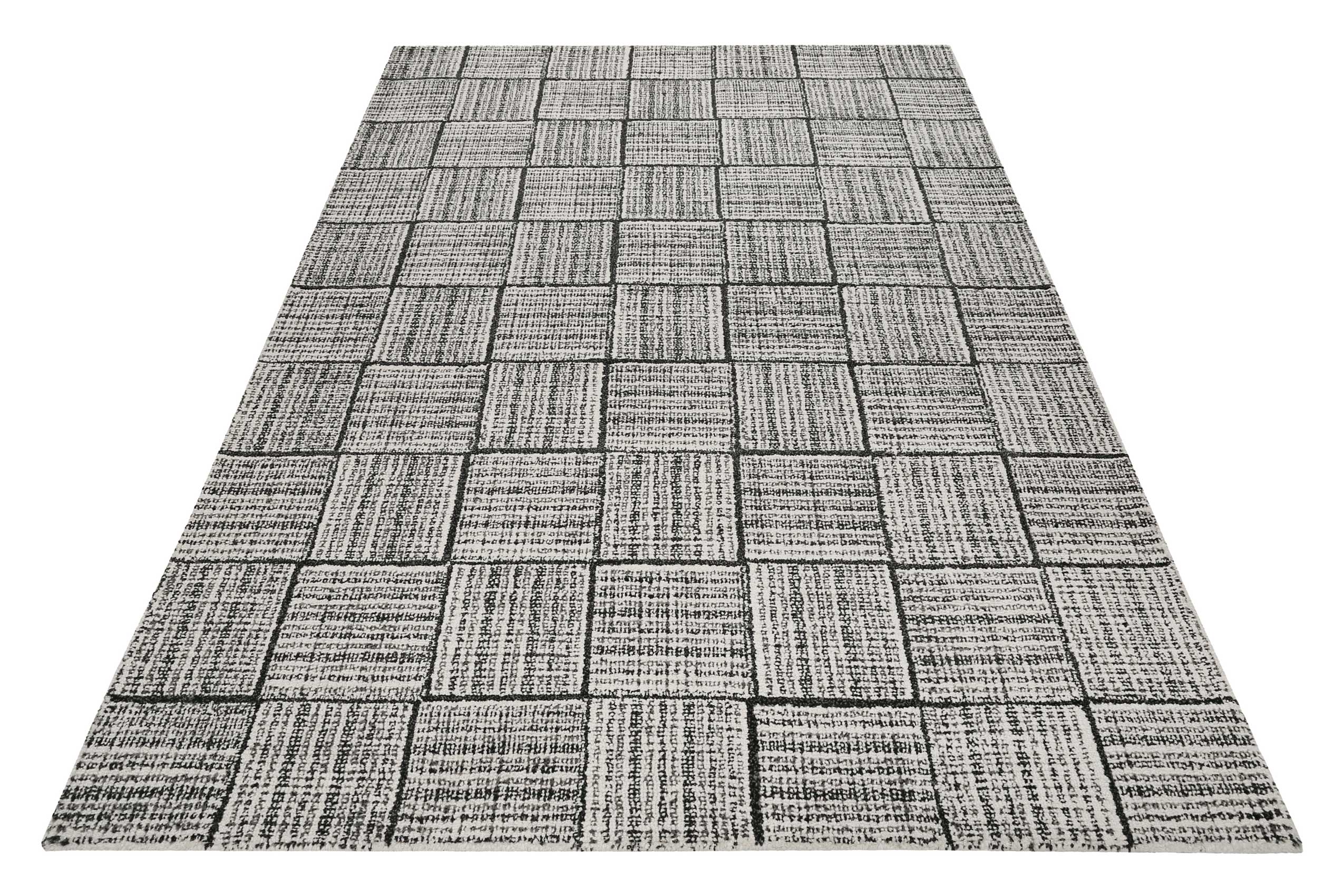 Teppich Hellgrau aus Naturfasern 