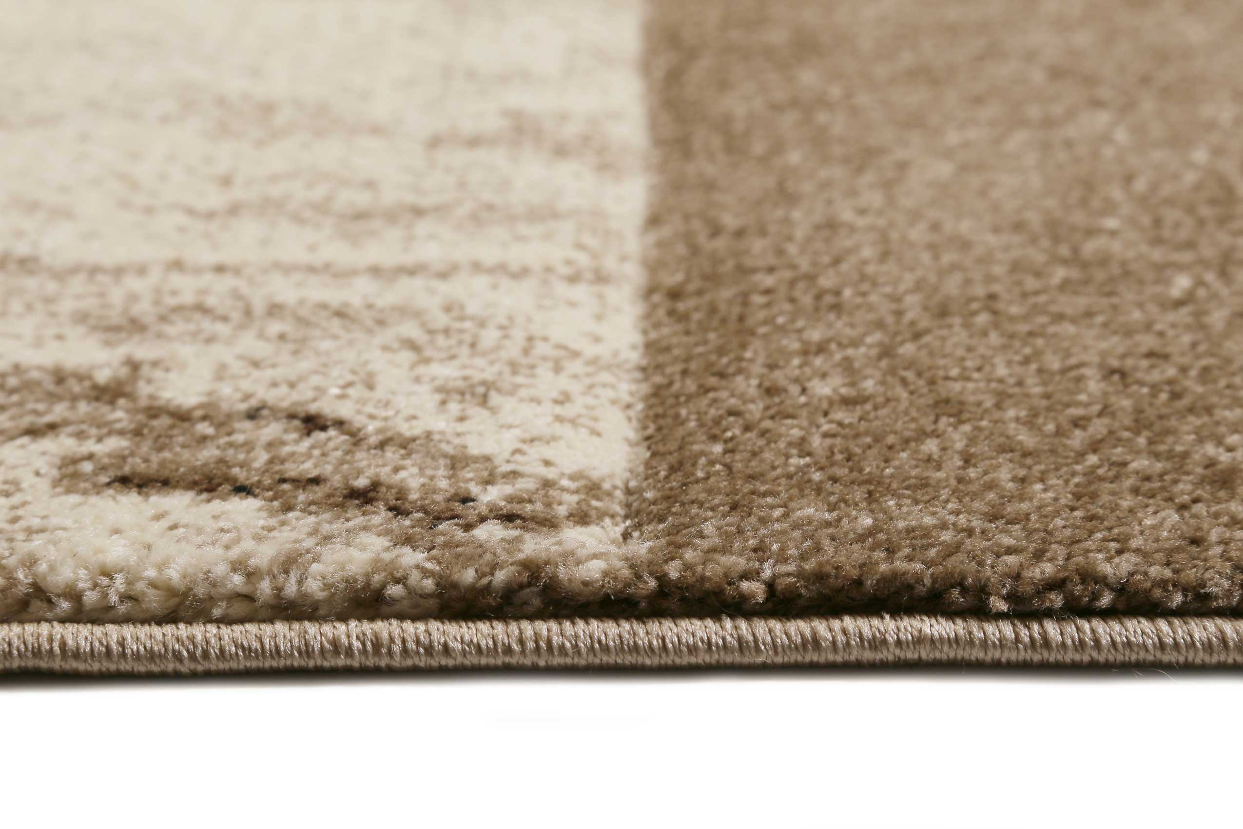 Teppich Kurzflor Beige Braun 