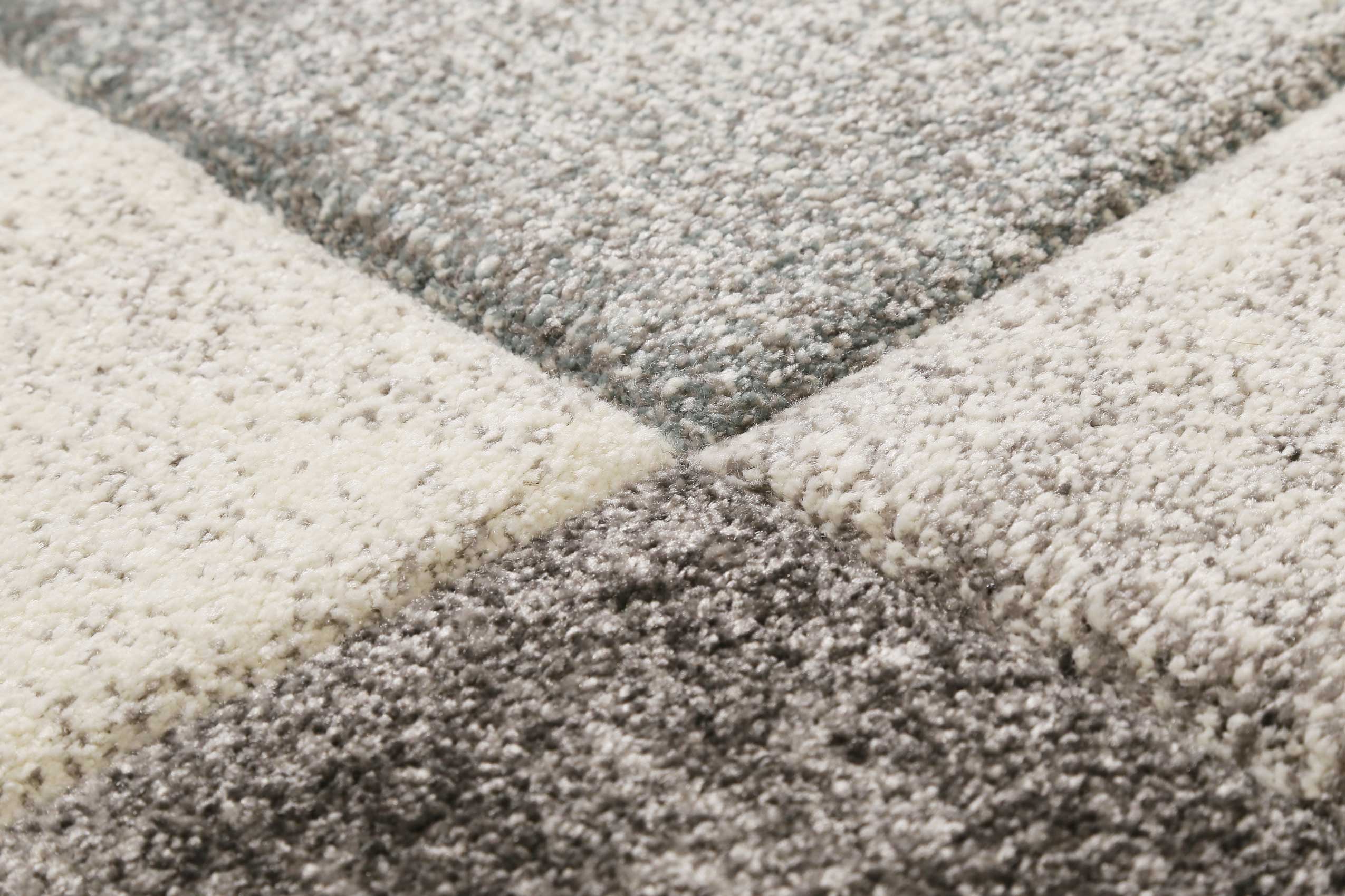 Teppich Kurzflor Grau Silber Blau 