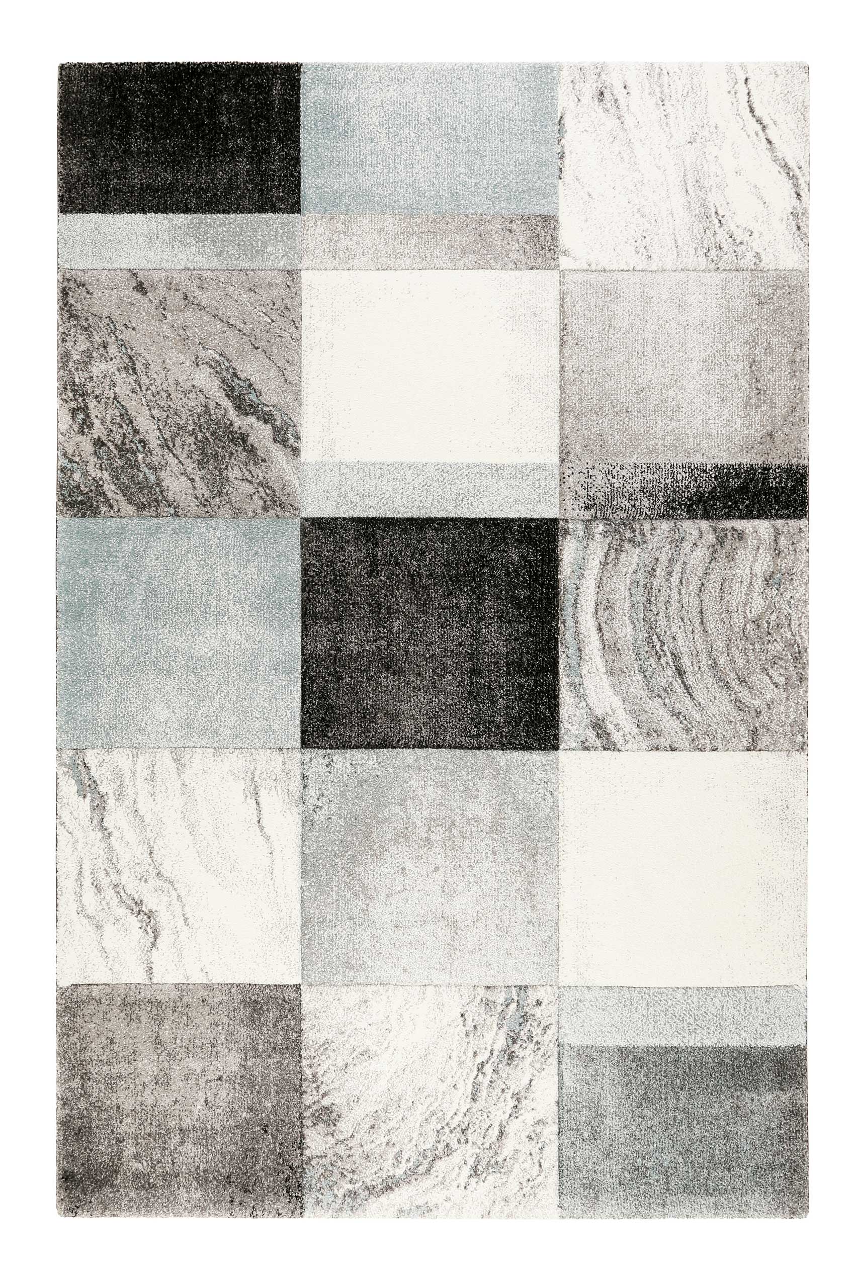 Teppich Kurzflor Grau Silber Blau » Mirage « WECONhome - Ansicht 1