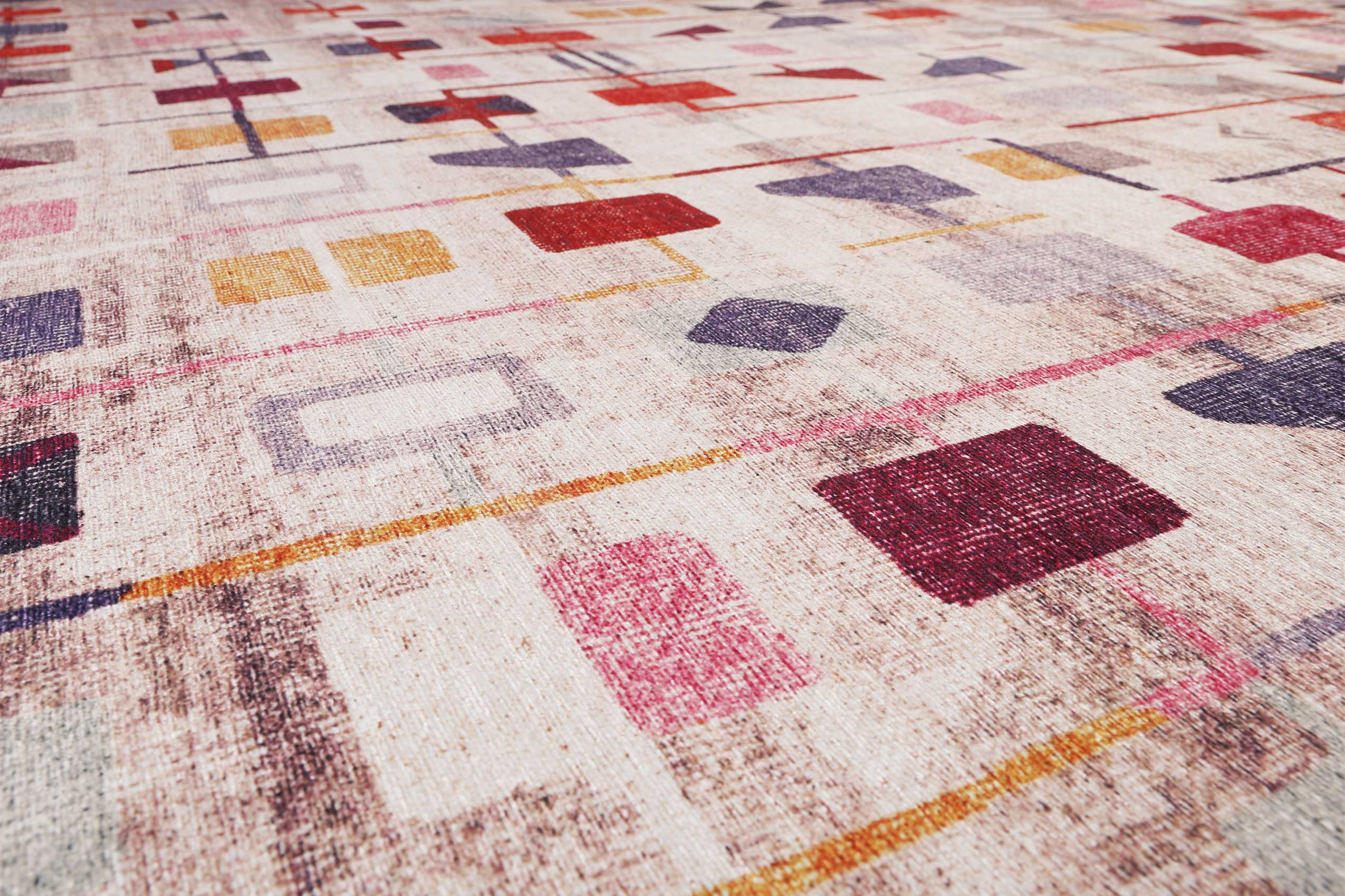 Teppich Bunt Vintage 