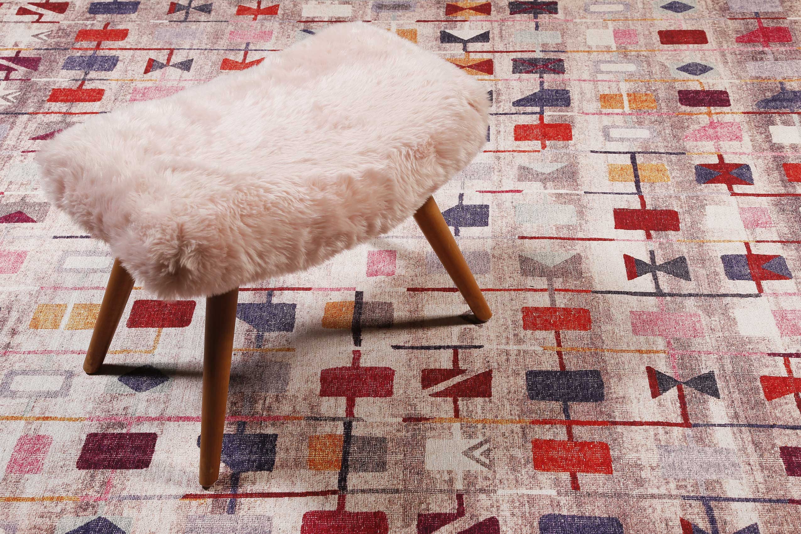 Teppich Bunt Vintage 