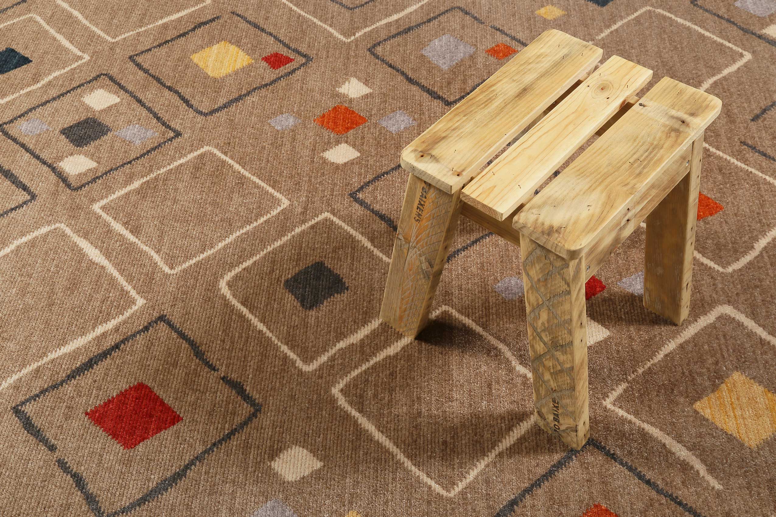 Teppich Sand Braun Bunt Kurzflor » Mont Royal « WECONhome - Ansicht 6