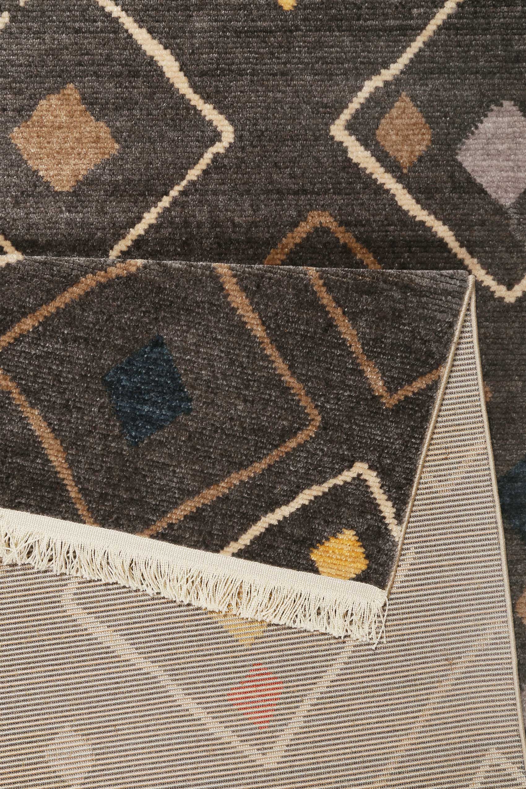 Teppich Dunkelgrau Bunt Kurzflor B-Ware 