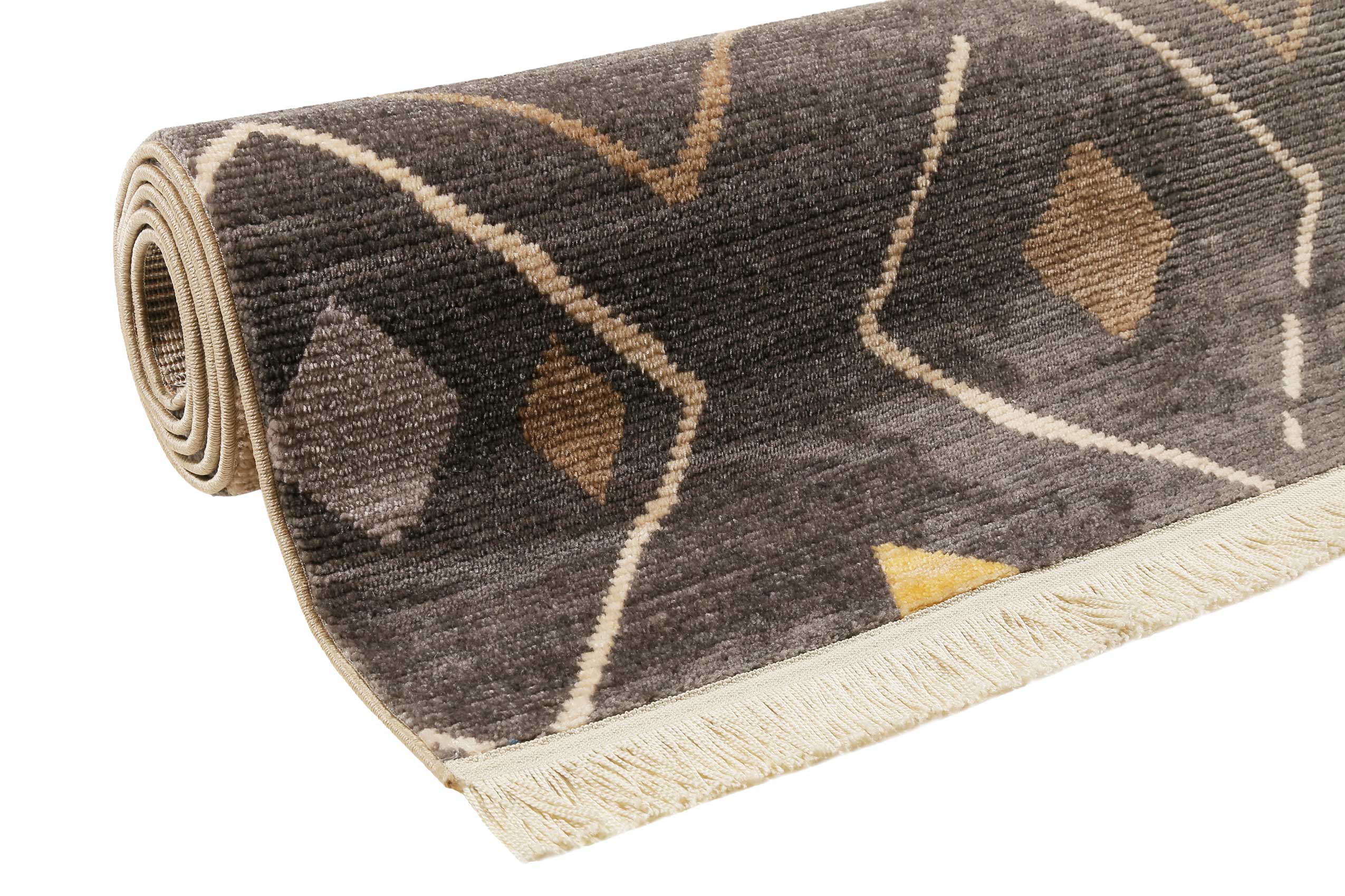 Teppich Dunkelgrau Bunt Kurzflor B-Ware 