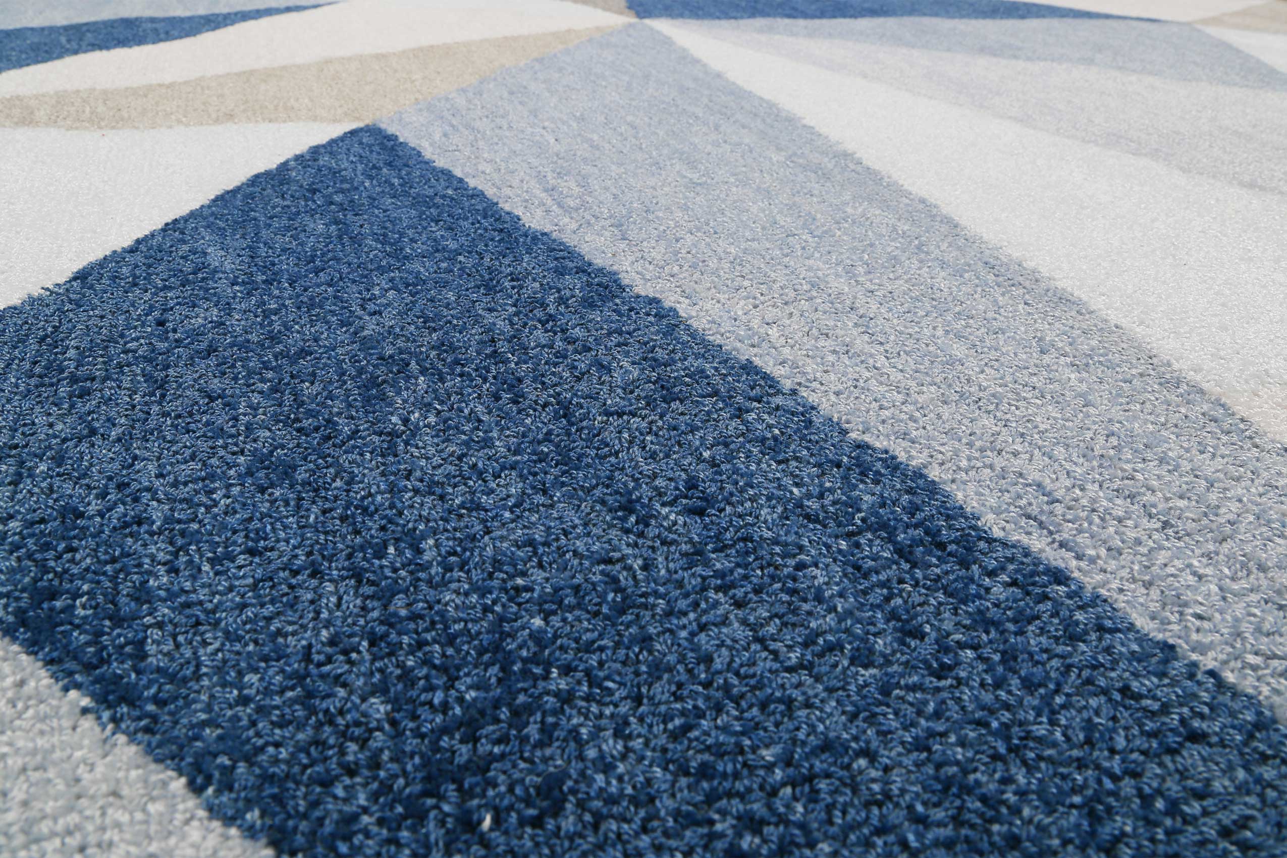 Teppich Blau Kurzflor 