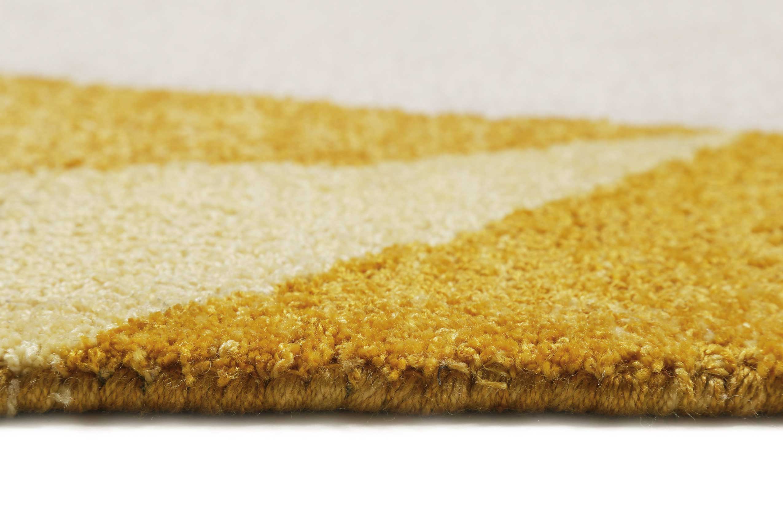 Teppich Gelb Gold Kurzflor 