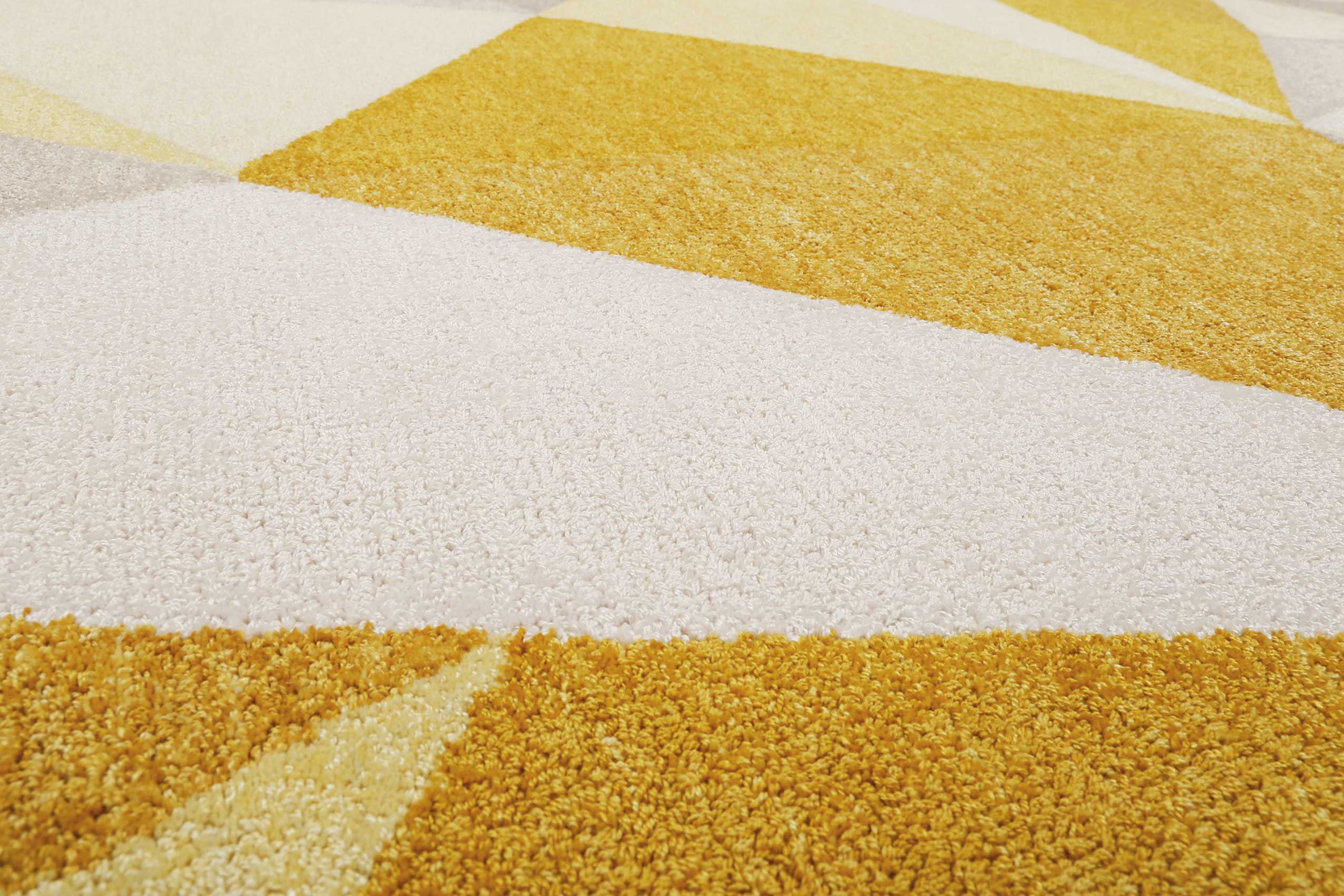 Teppich Gelb Gold Kurzflor 