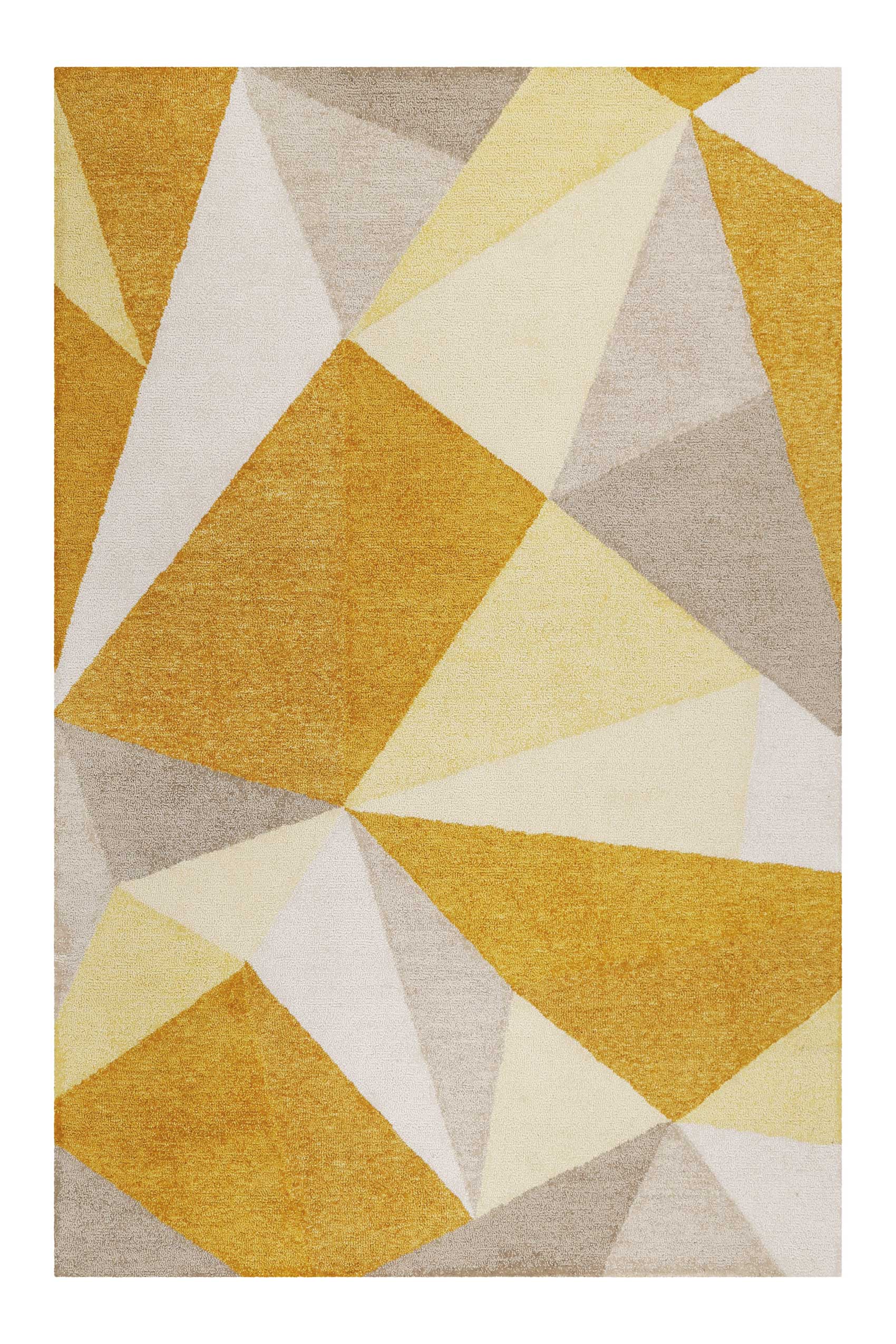 Teppich Gelb Gold Kurzflor 