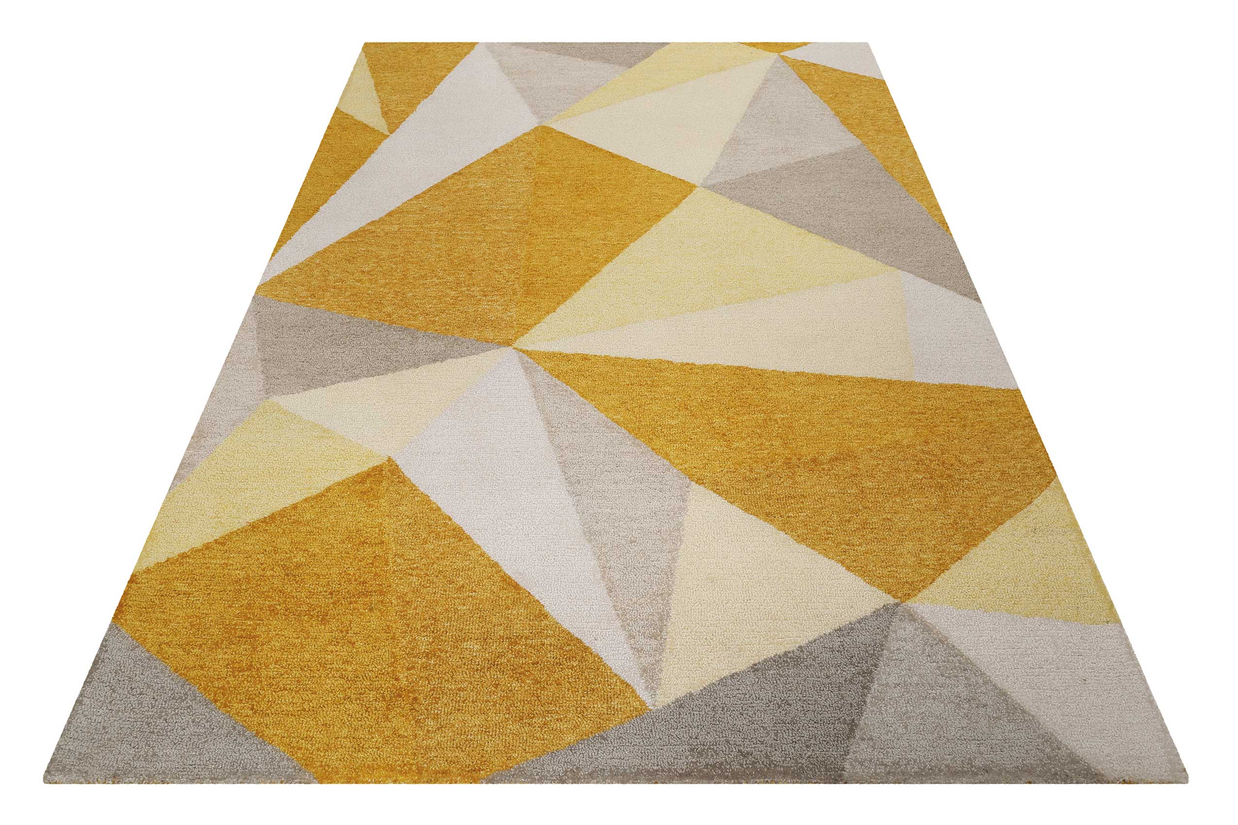 Teppich Gelb Gold Kurzflor 