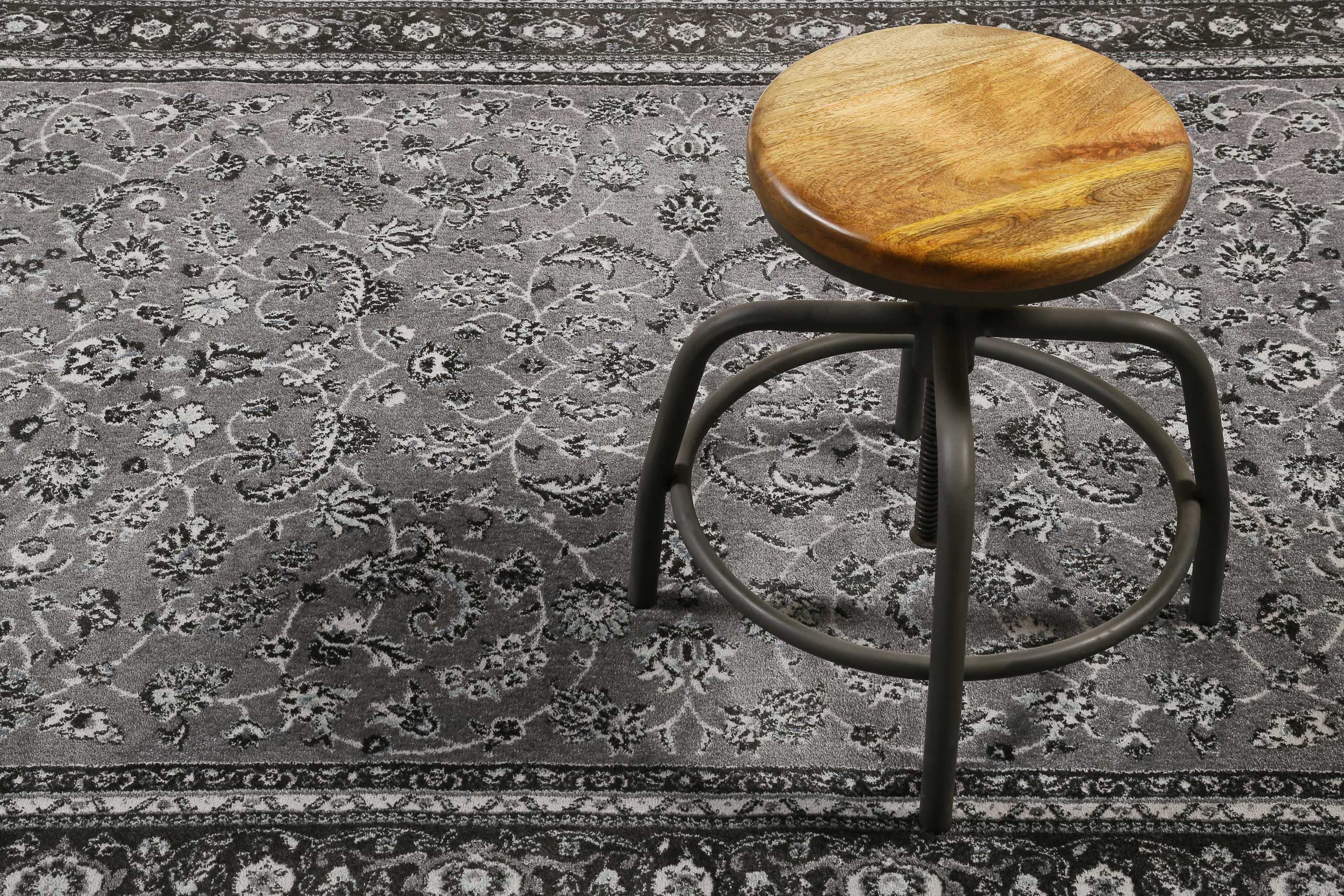Teppich Grau Anthrazit Kurzflor 