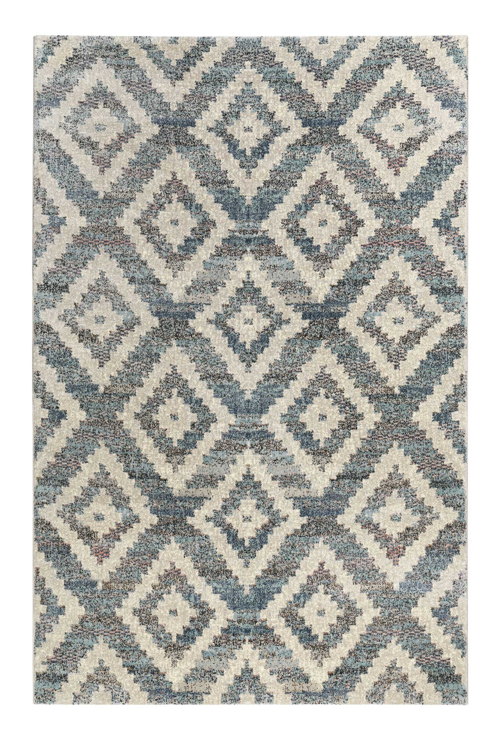 Teppich Grau Blau Beige Kurzflor » Passion 2.0 « WECONhome - Ansicht 1