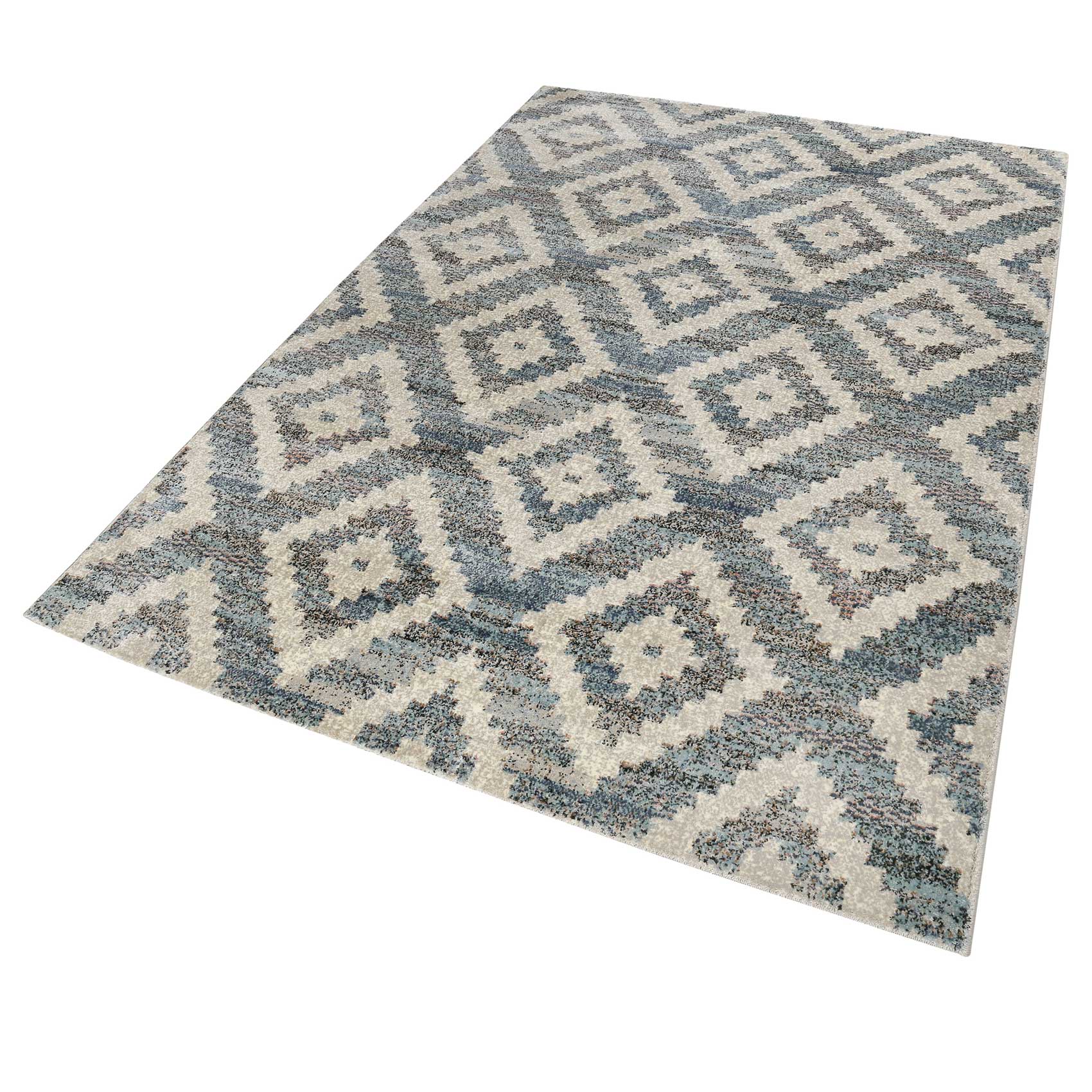 Teppich Grau Blau Beige Kurzflor » Passion 2.0 « WECONhome - Ansicht 2