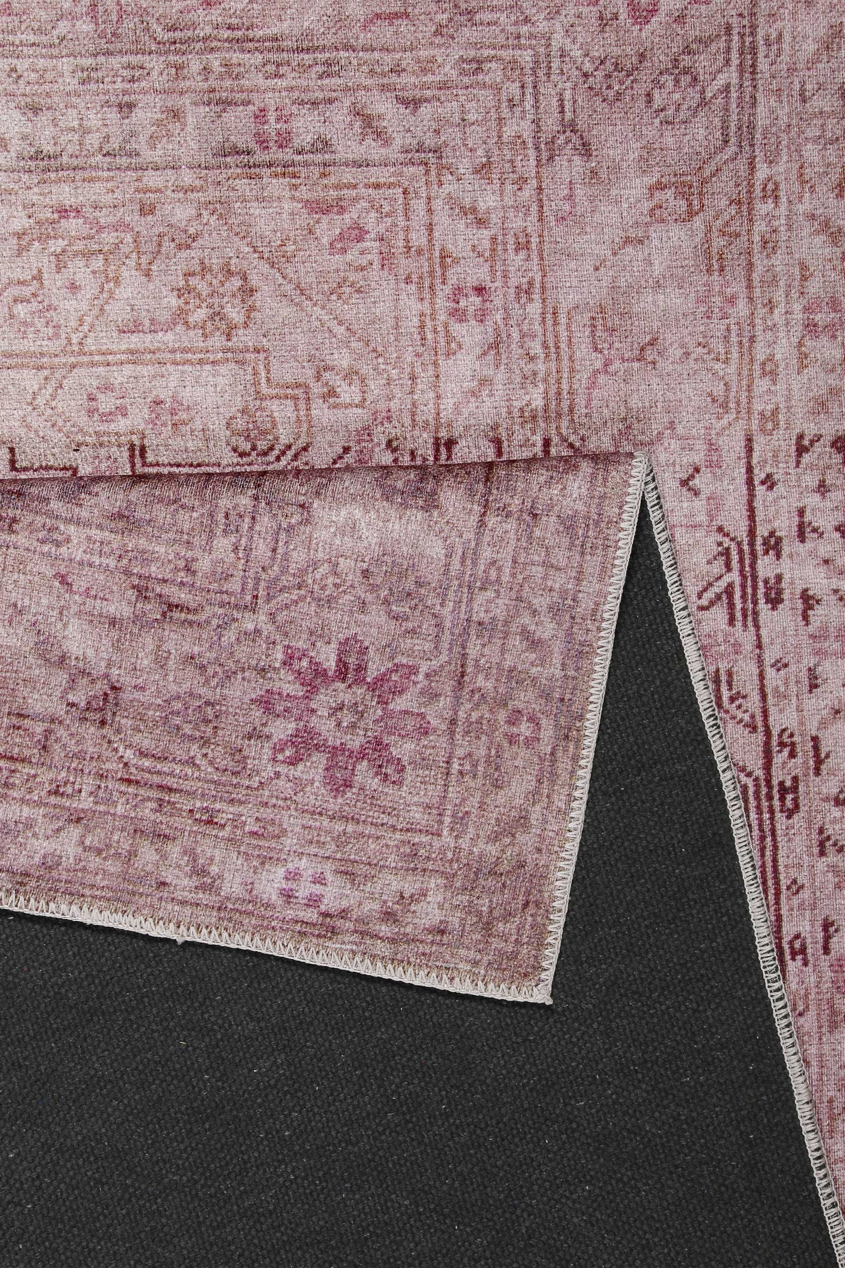Vintage Teppich Grau Beige Rosa » Past Future « WECONhome - Ansicht 3