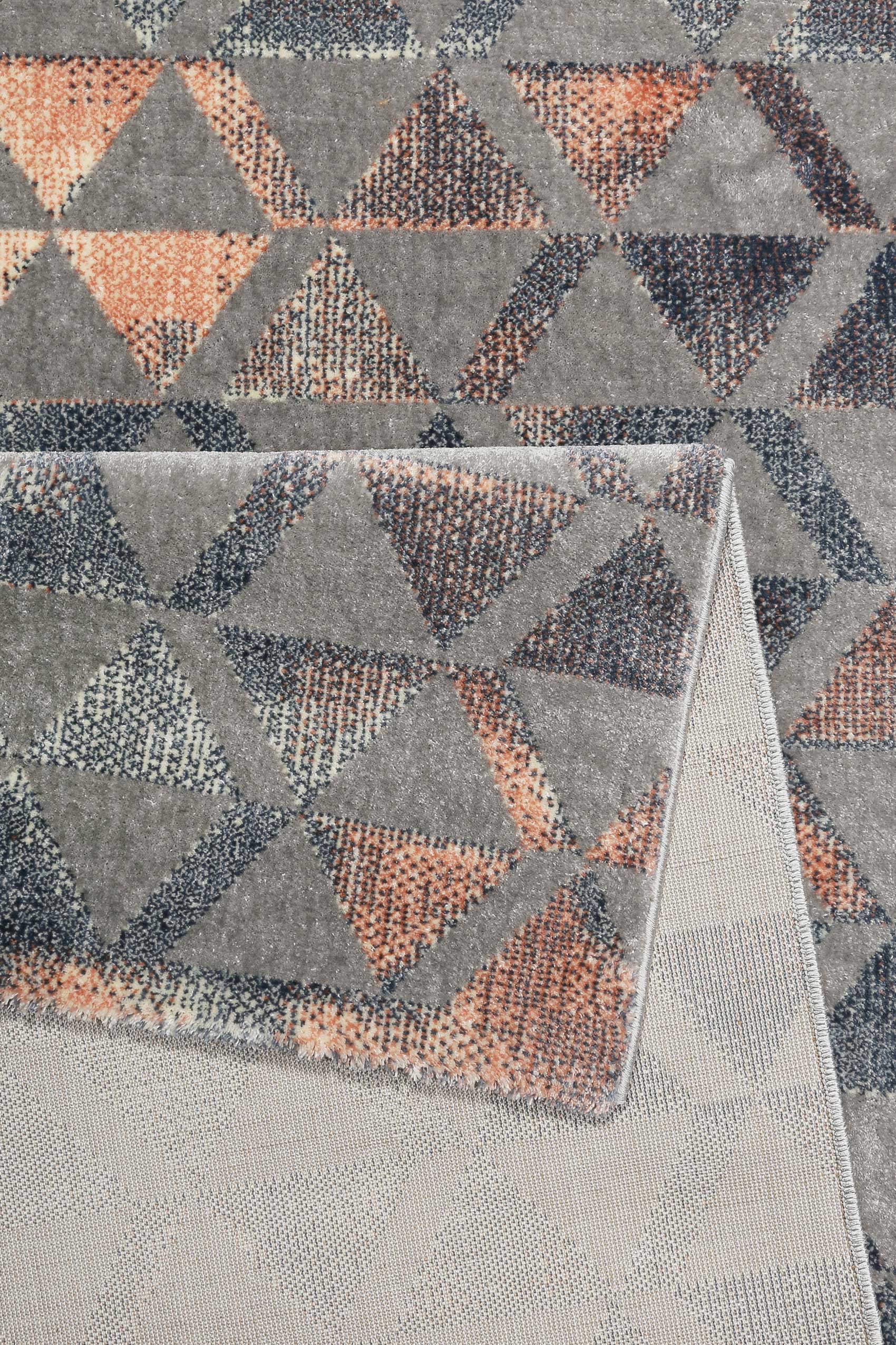 Teppich Grau Taupe Rosa Kurzflor 
