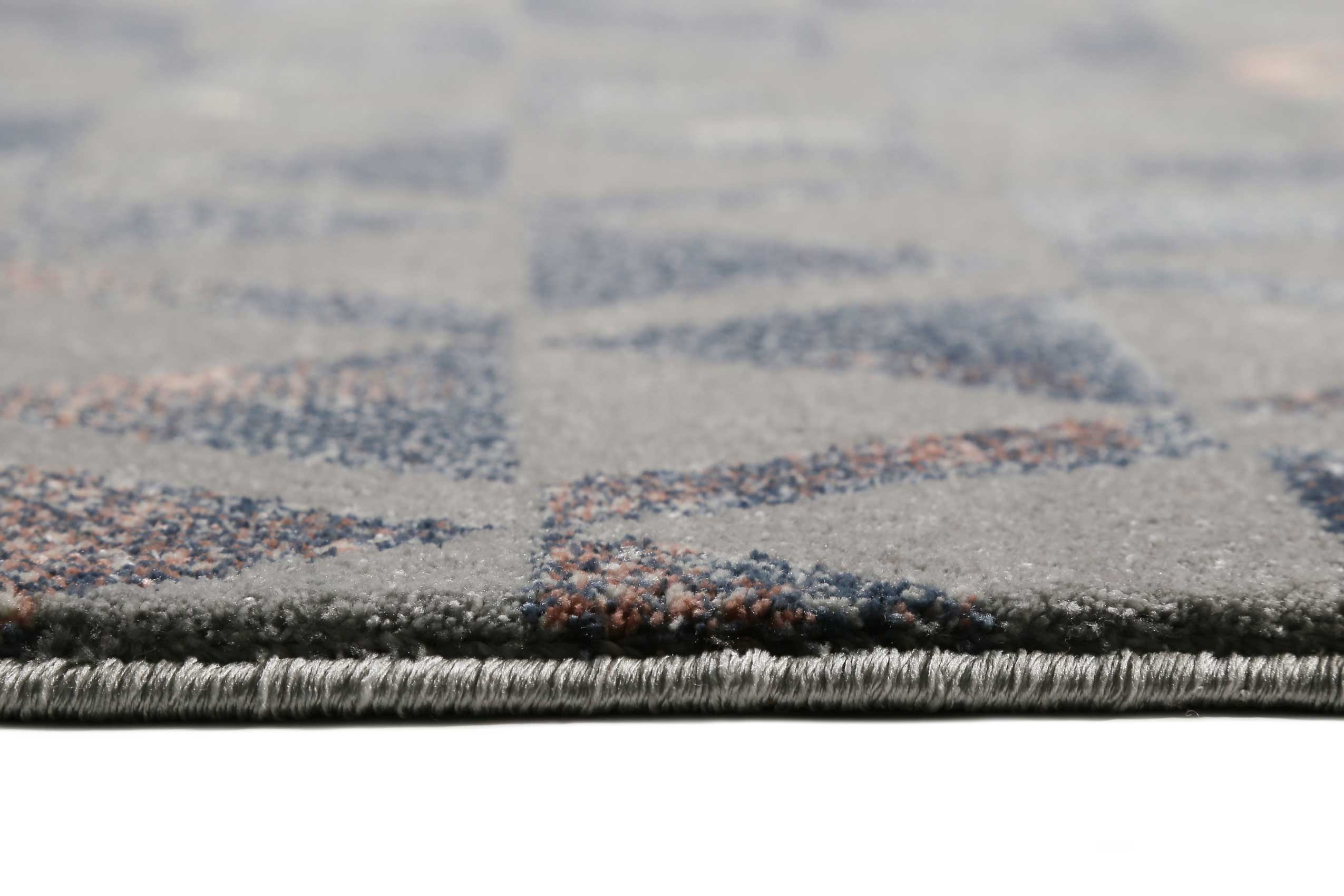 Teppich Grau Taupe Rosa Kurzflor 